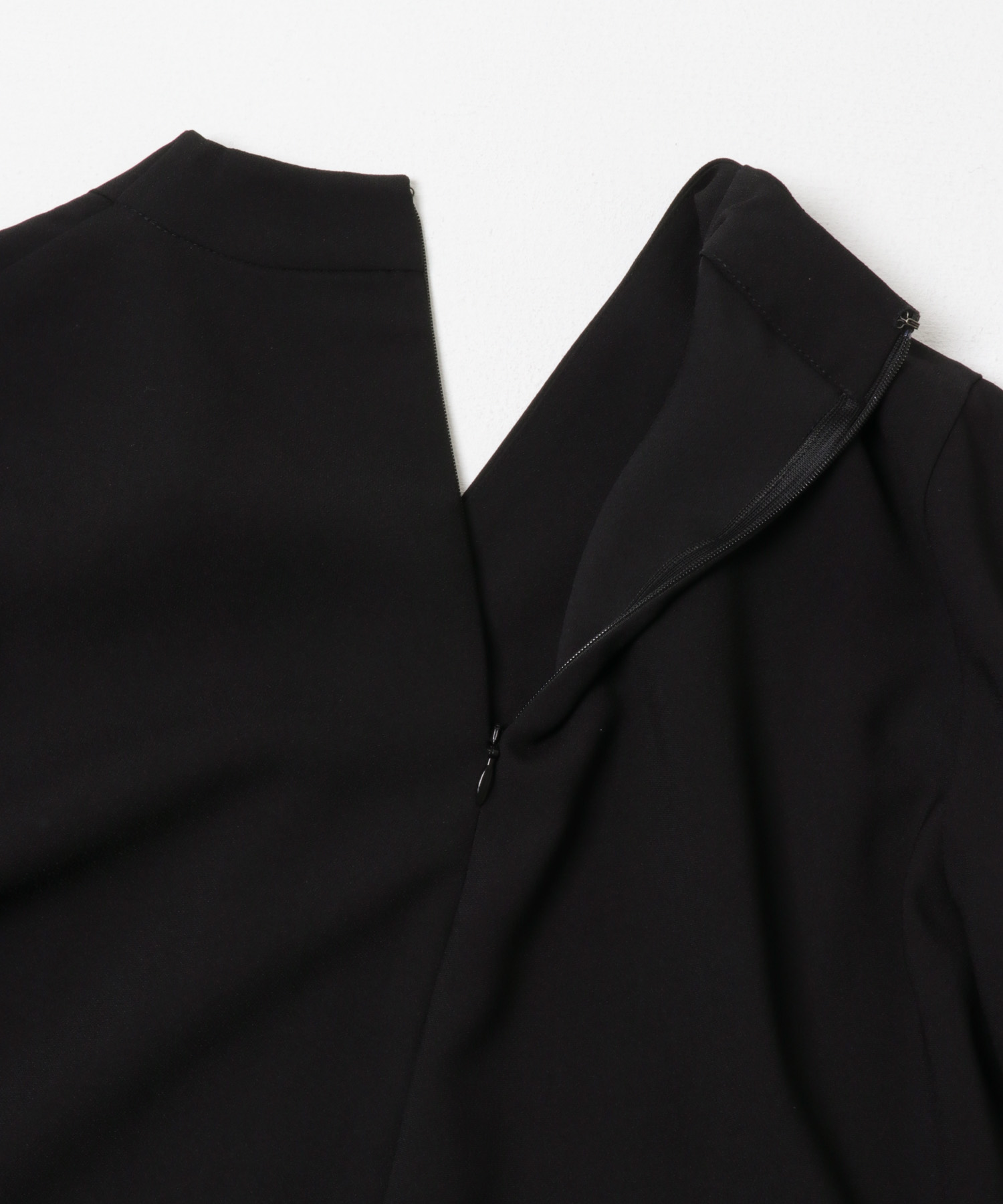 Vネックボタンデザインブラウス BLACK FREE