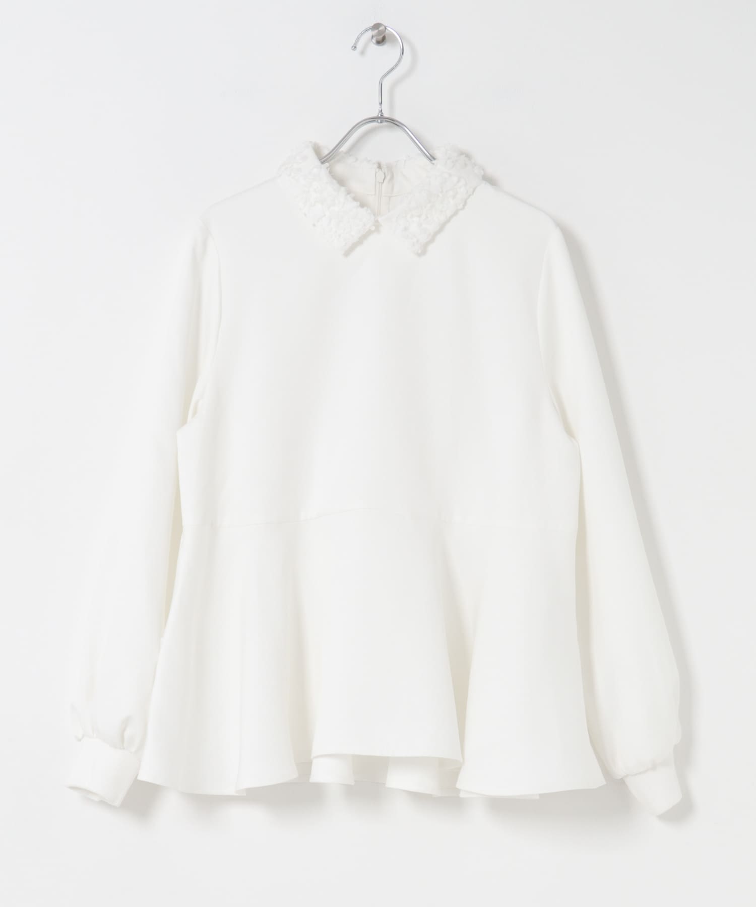 F by ROSSO　レースカラーペプラムブラウス OFF WHITE Free