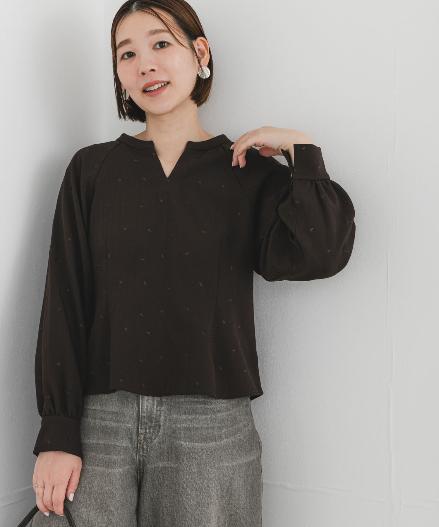 F by ROSSO ハート刺繍2WAYブラウス(Free BROWN): トップス｜URBAN