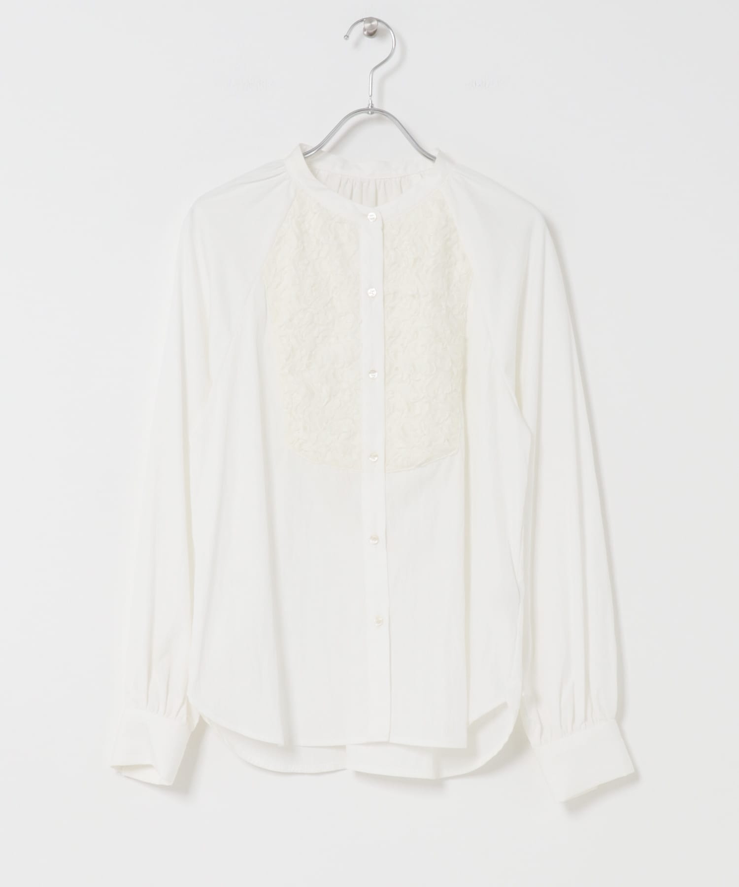 F by ROSSO　モチーフレース切替ブラウス OFF WHITE FREE