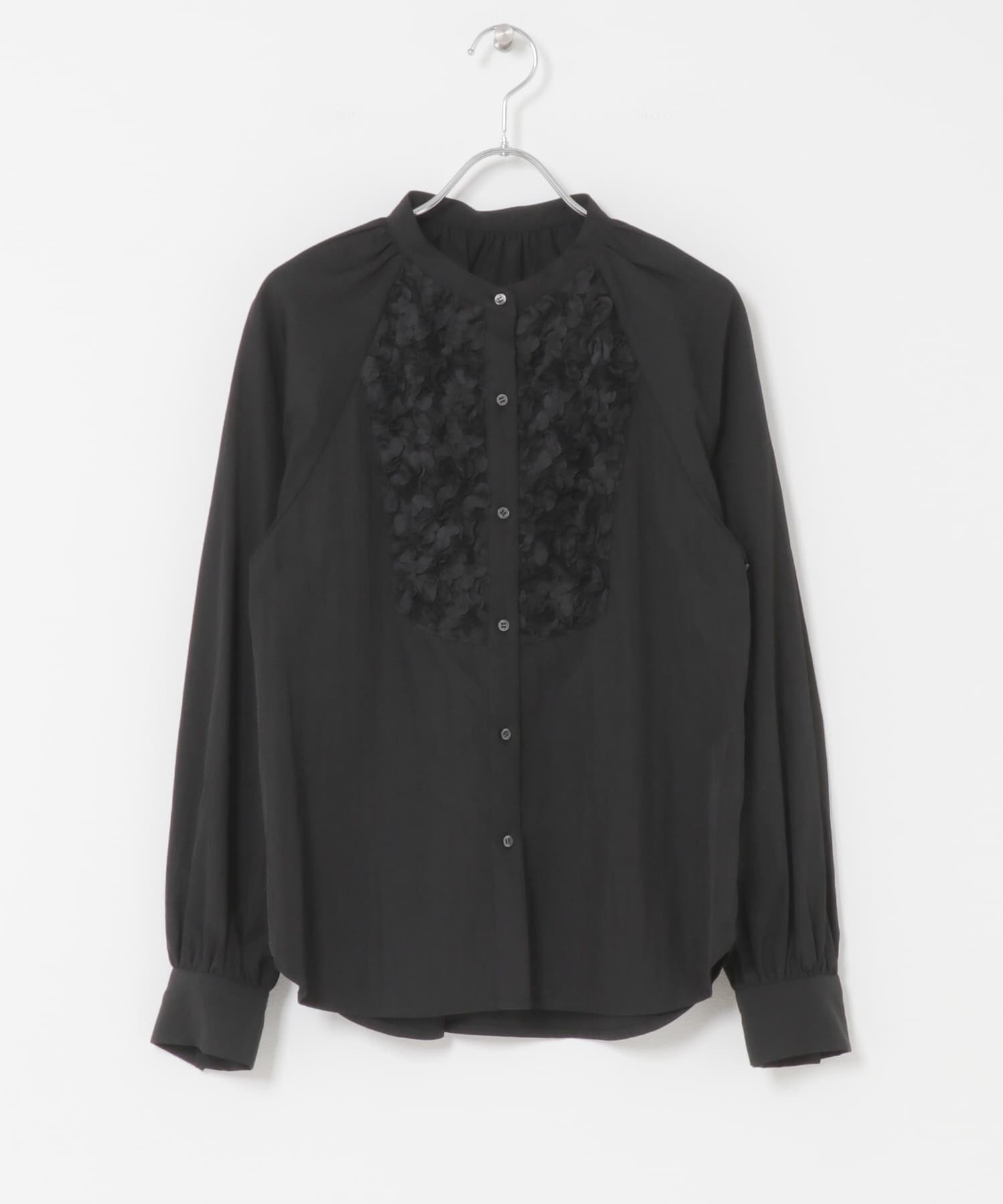 F by ROSSO　モチーフレース切替ブラウス BLACK FREE