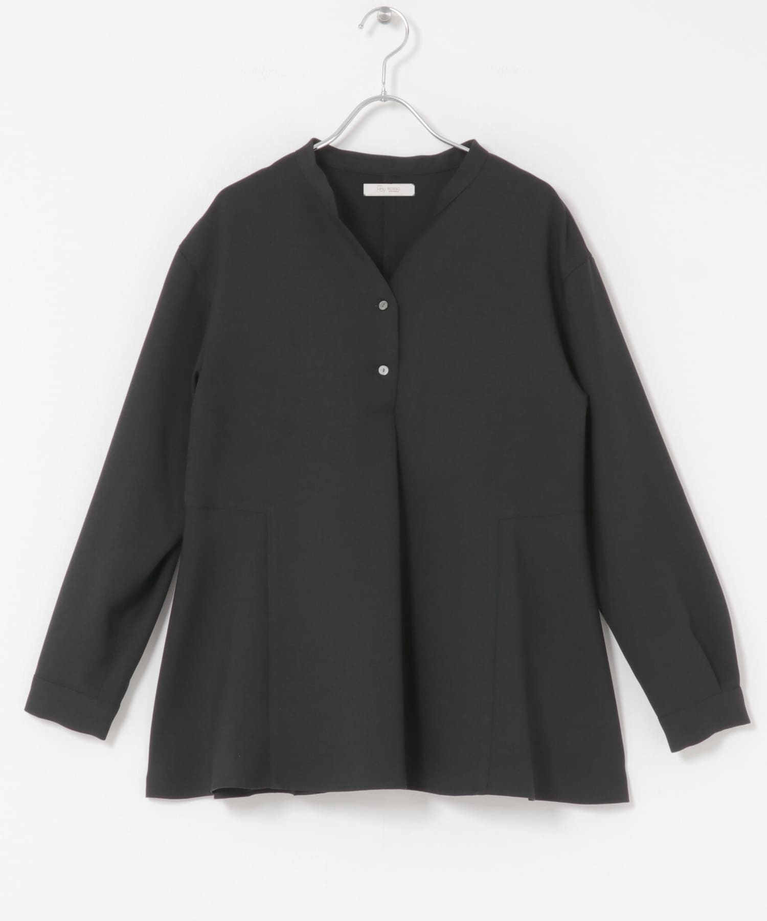 『UR TECH SMOOTHLUXE』F by ROSSO　サイドペプラムブラウス BLACK Free