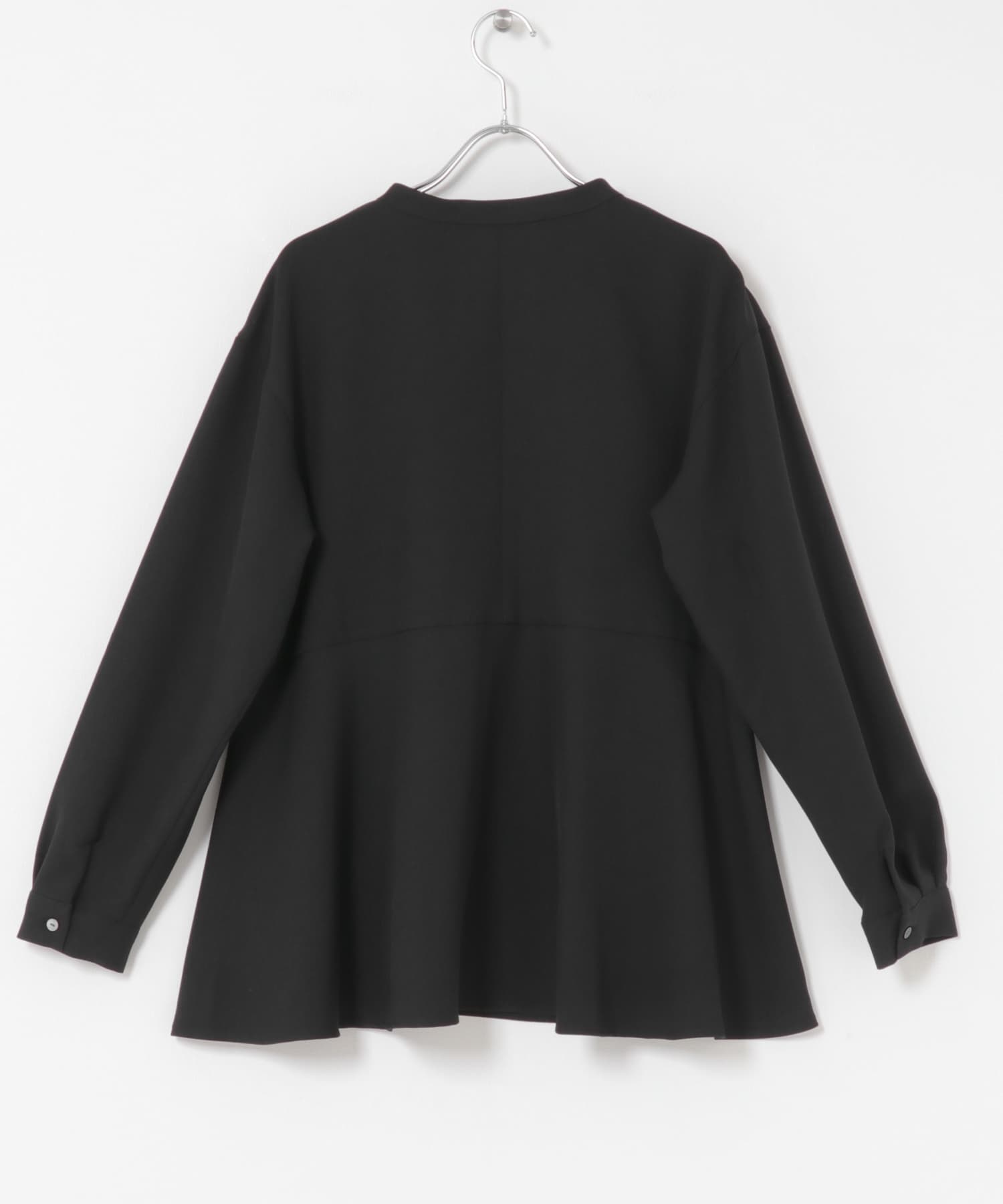 『UR TECH SMOOTHLUXE』F by ROSSO　サイドペプラムブラウス BLACK Free