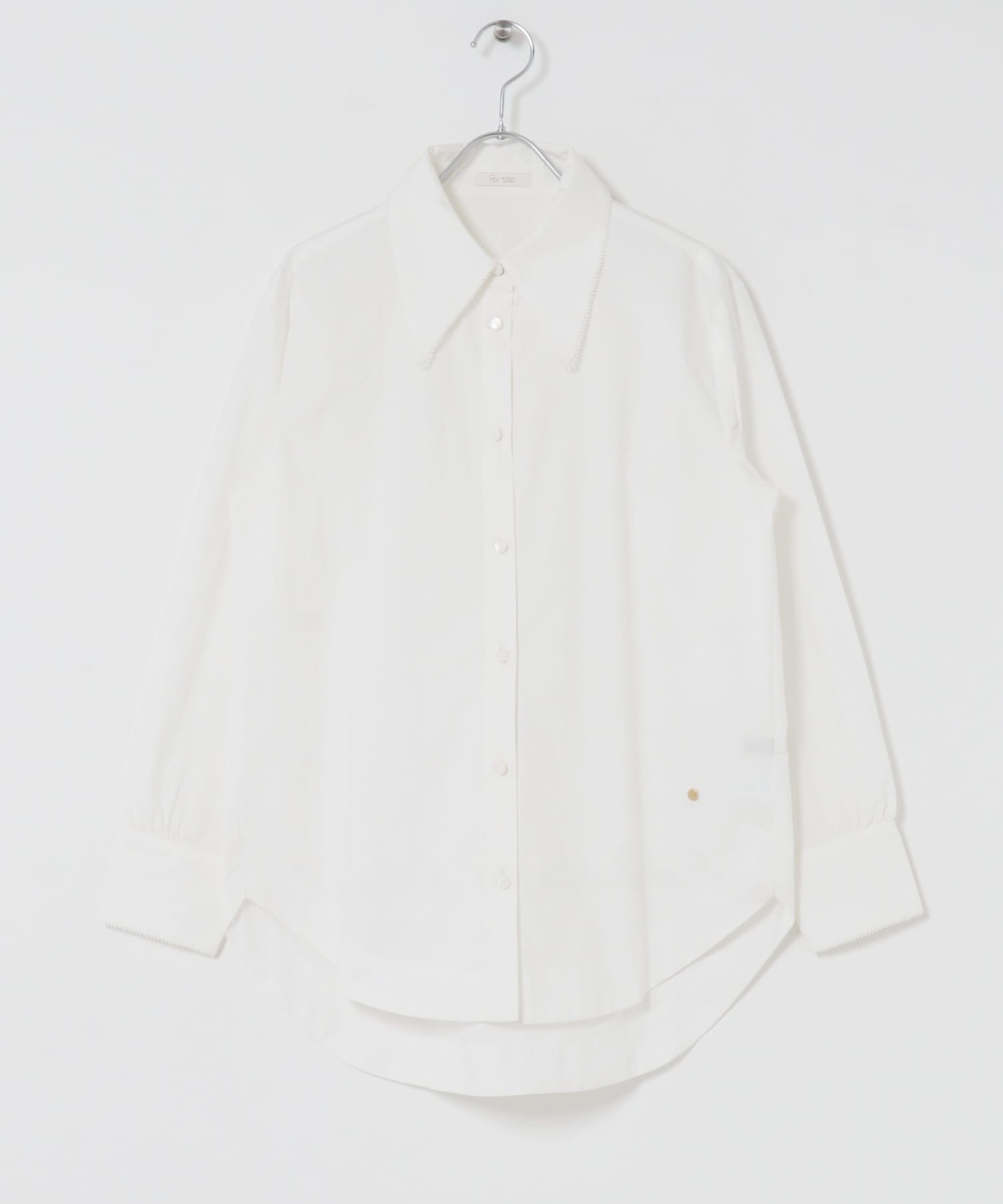 F by ROSSO　トリミングレースビッグカラーシャツ OFF WHITE FREE