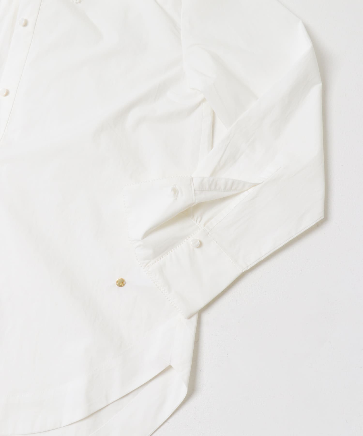 F by ROSSO　トリミングレースビッグカラーシャツ OFF WHITE FREE