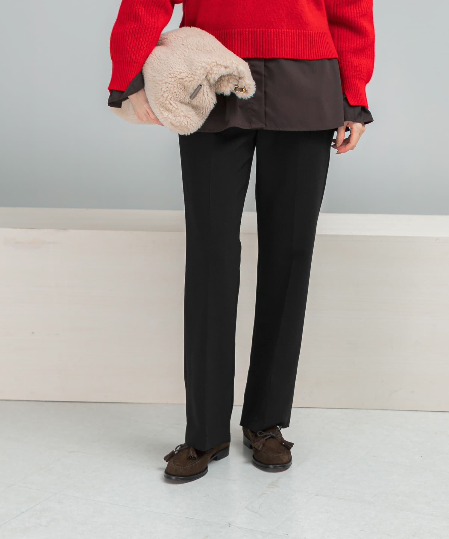 スリットフレアストレッチパンツ