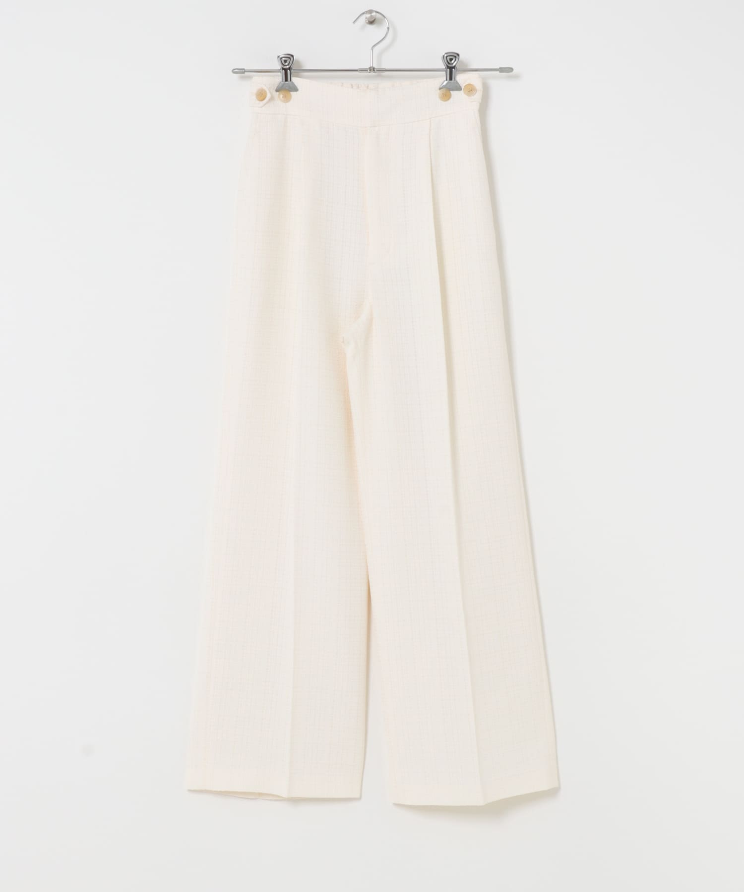 防シワツイードワイドパンツ WHITE 36