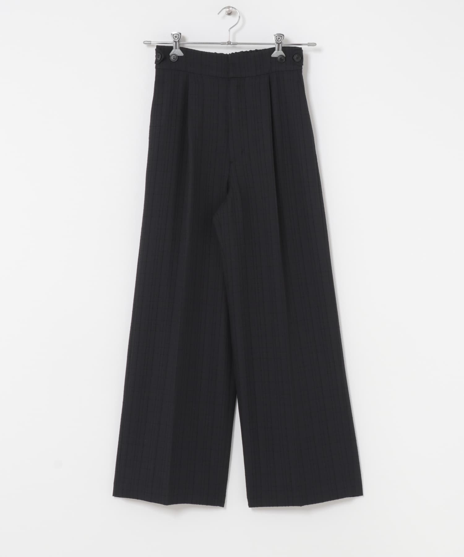防シワツイードワイドパンツ BLACK 36