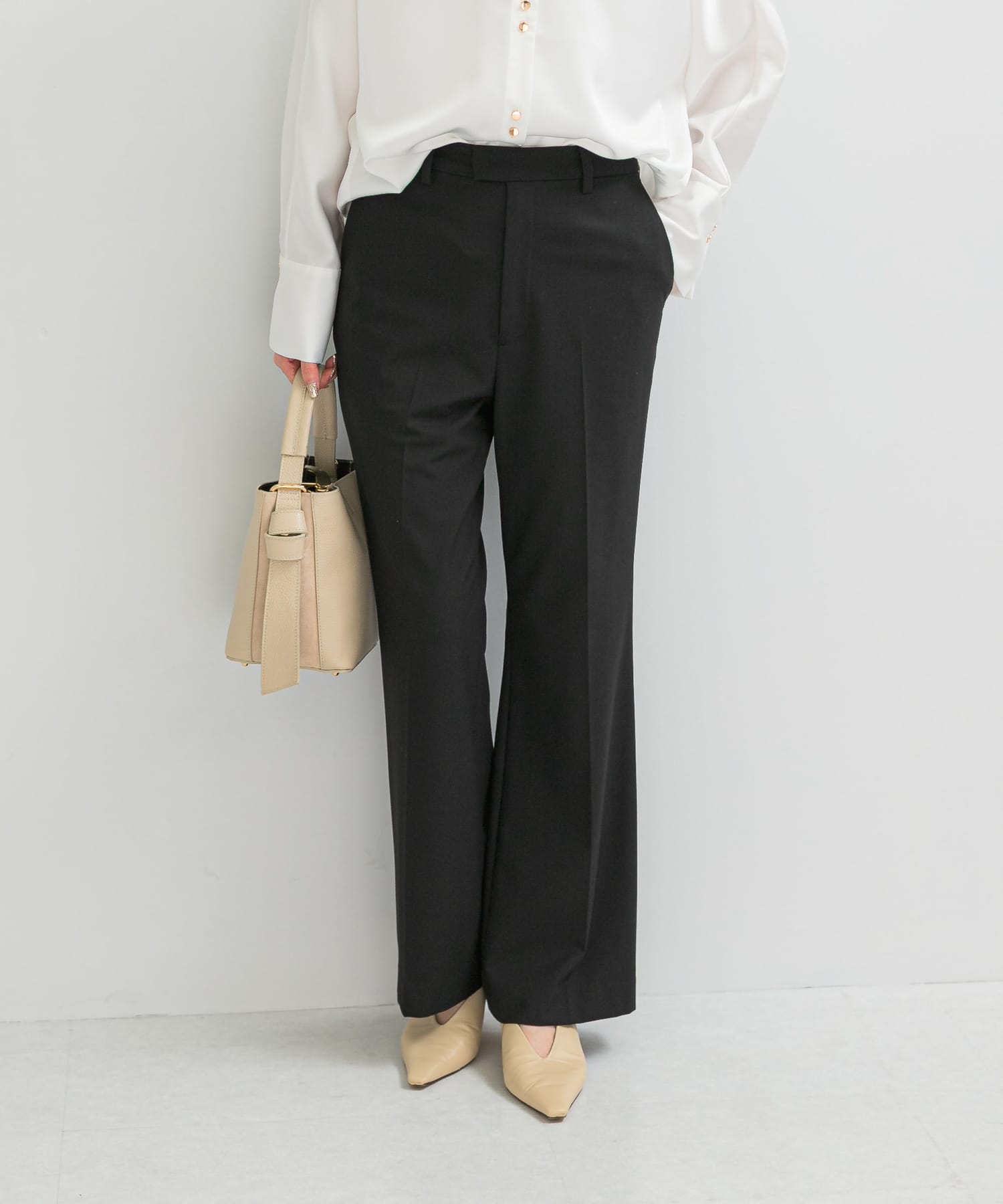 防シワセミフレアパンツ