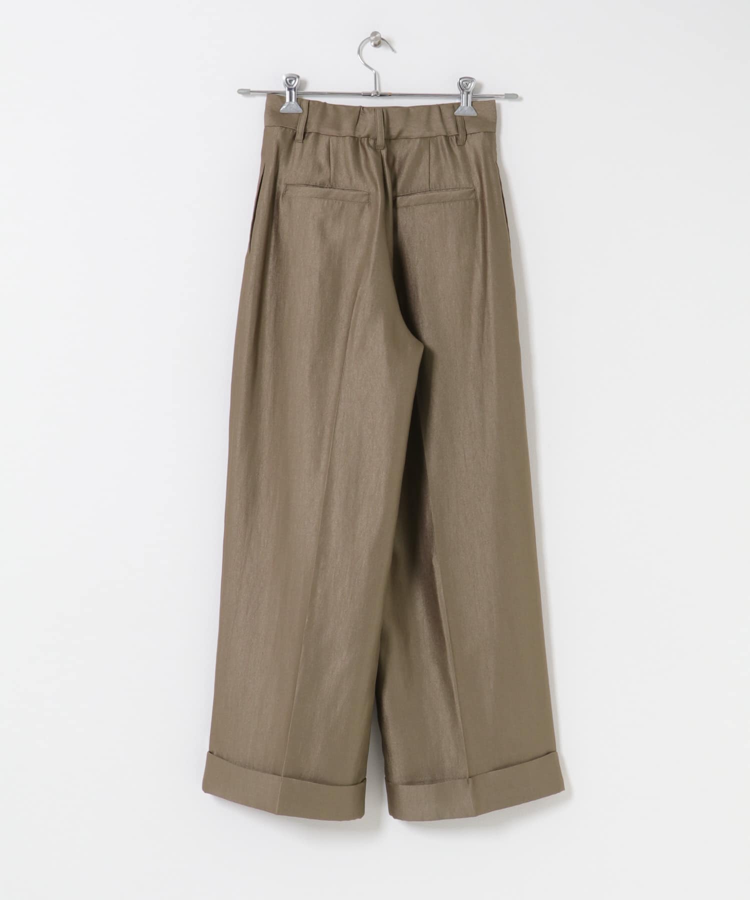 ブライトツイルタックパンツ BROWN 36