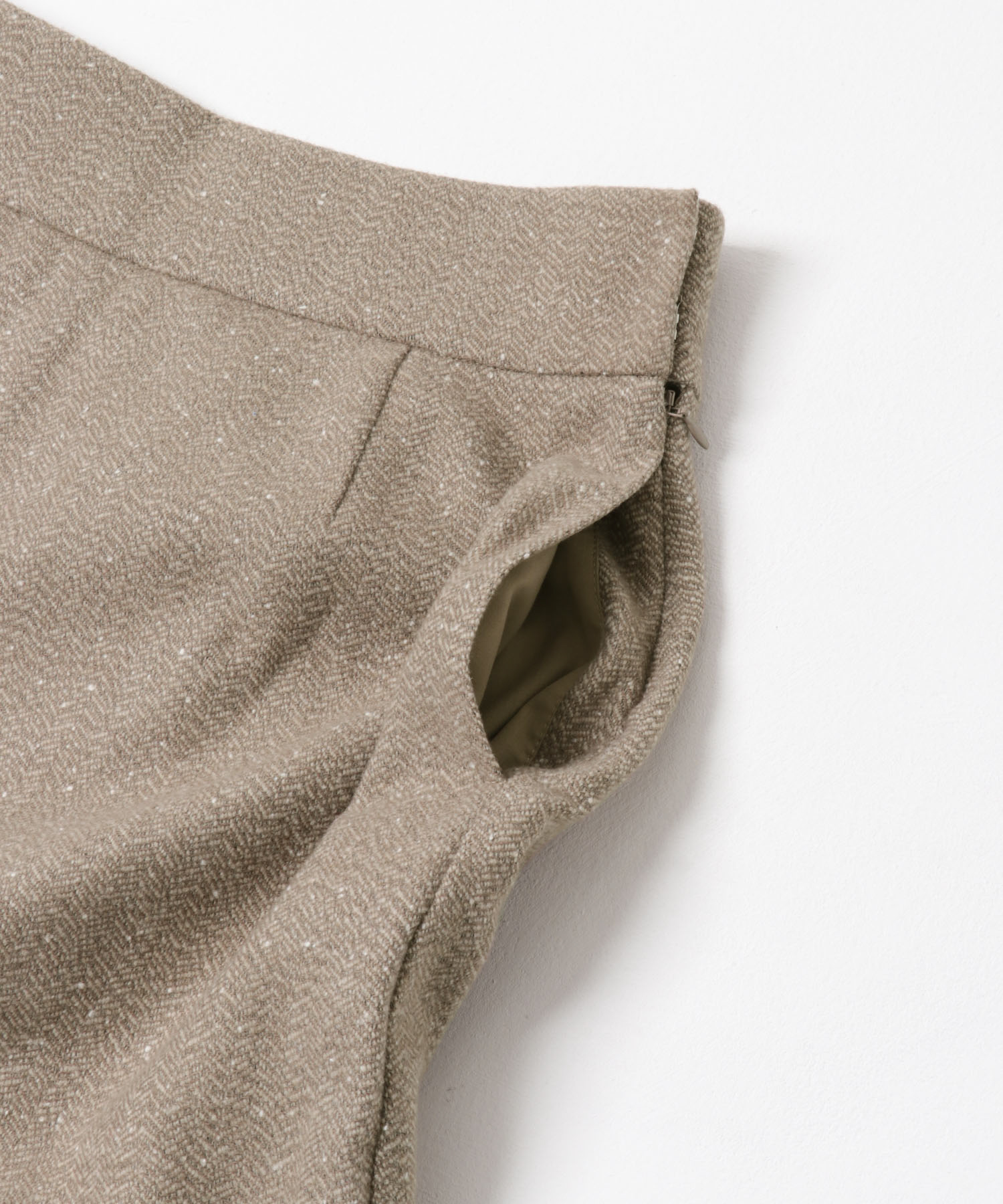 F by ROSSO　ヘリンボンツイードスカート風キュロット BEIGE 36