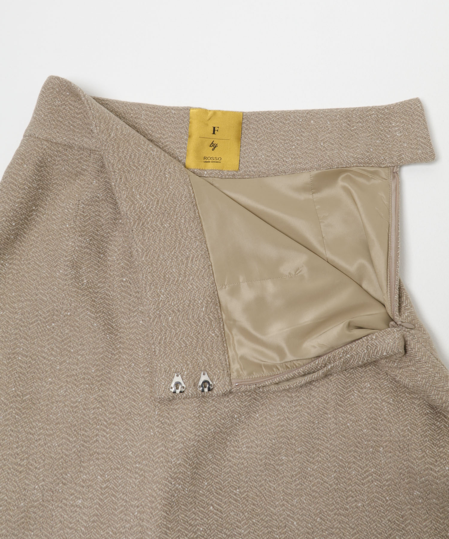 F by ROSSO　ヘリンボンツイードスカート風キュロット BEIGE 36