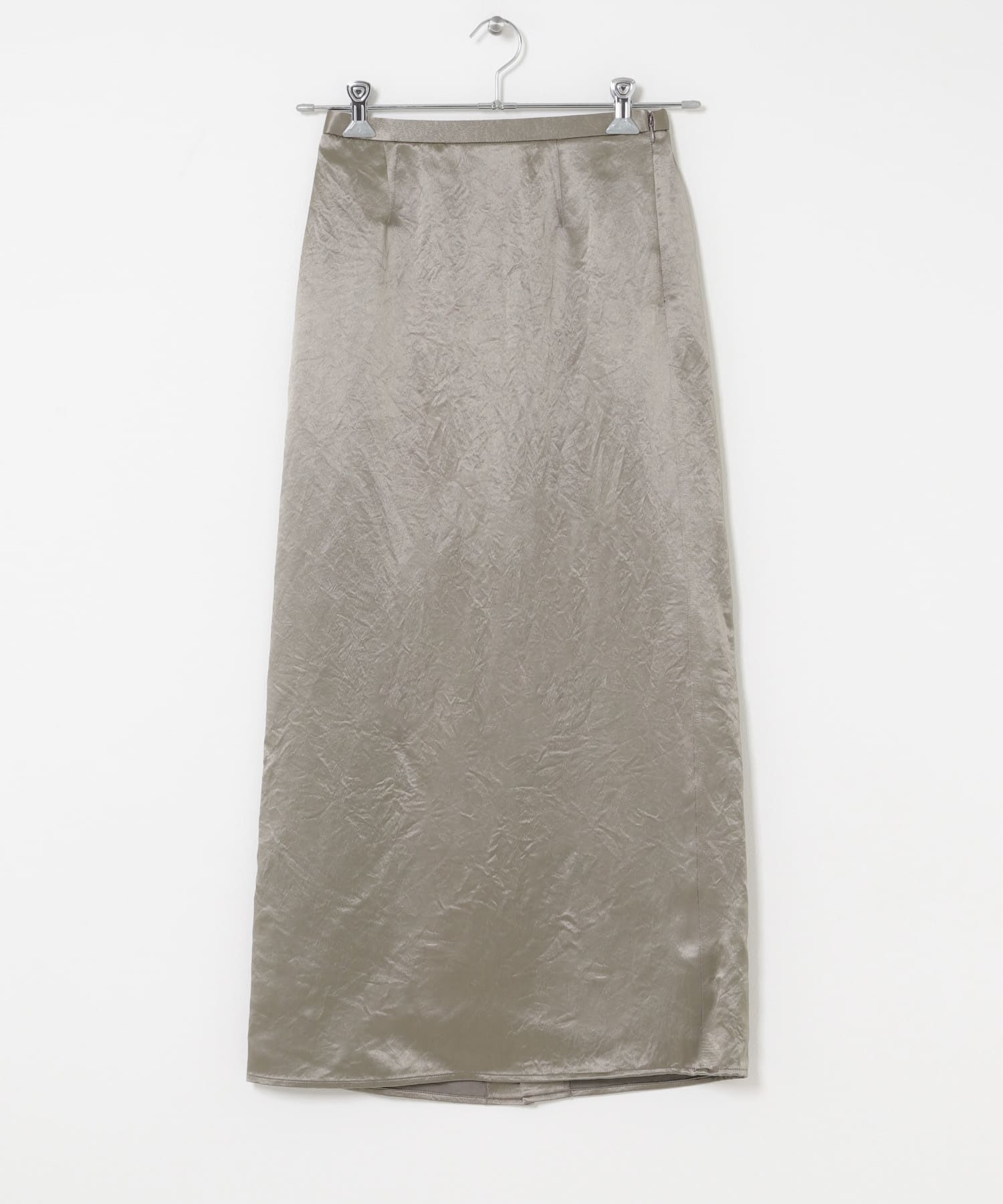 アセテートサテンストレートスカート MOCHA FREE