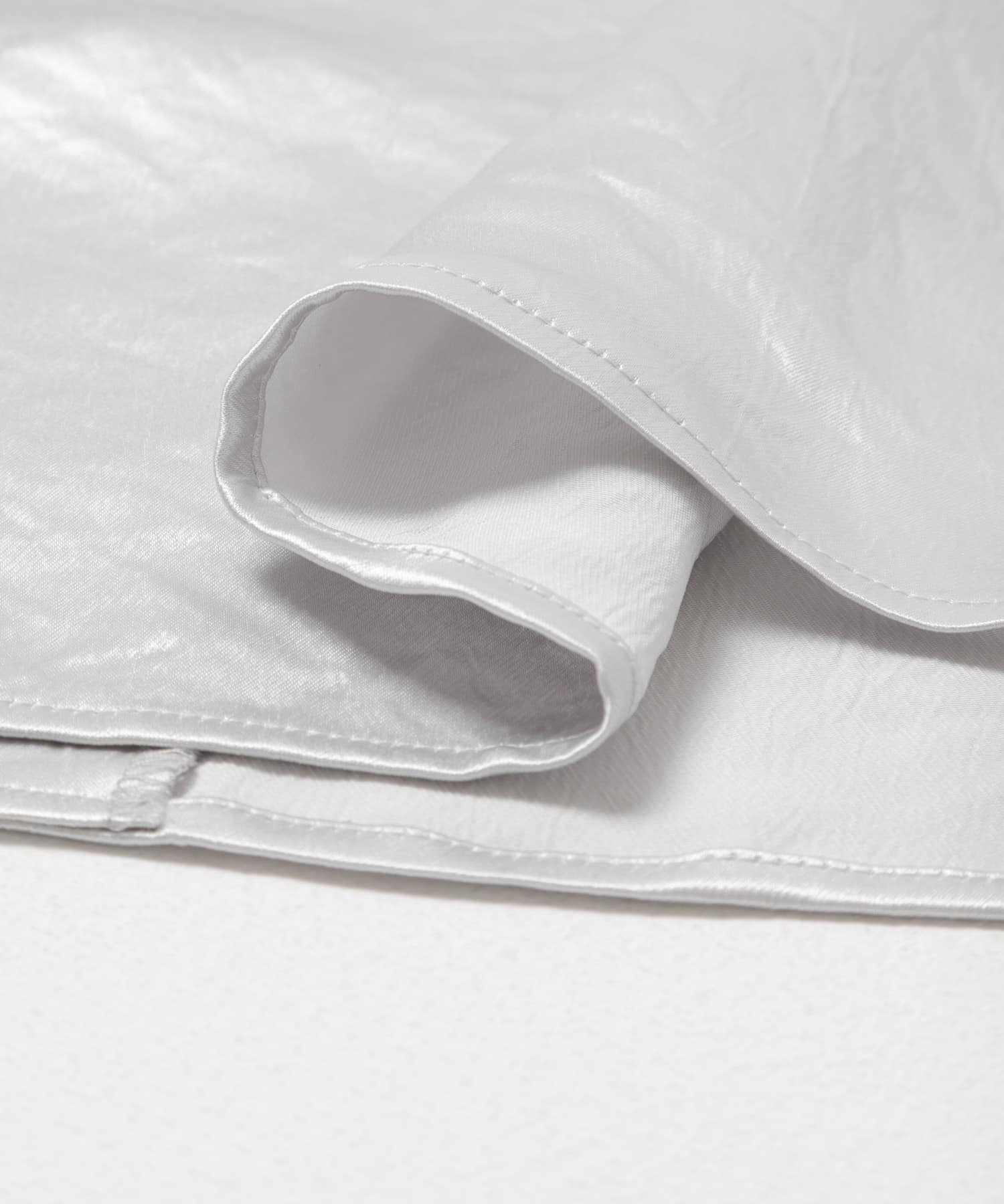 アセテートサテンストレートスカート SILVER FREE