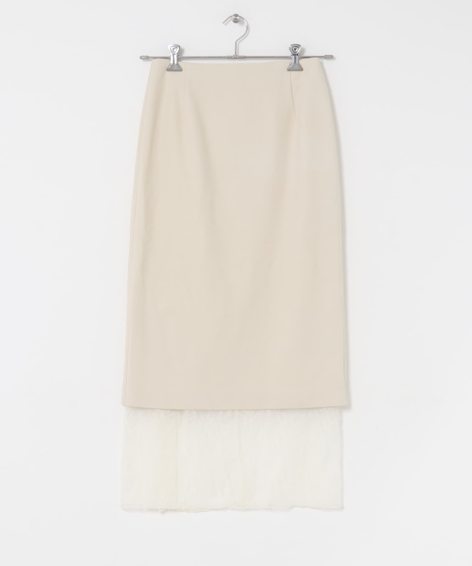 レースレイヤードミディスカート IVORY 36