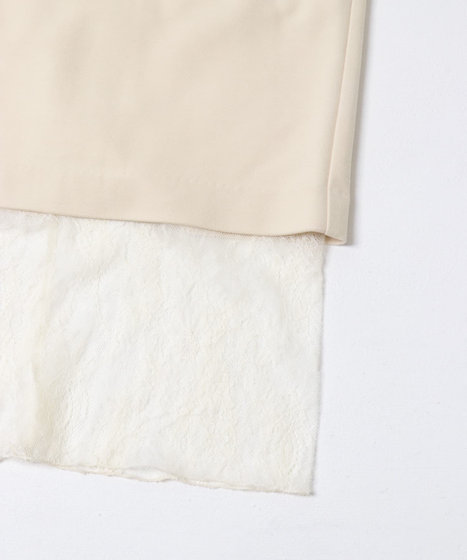 レースレイヤードミディスカート IVORY 36