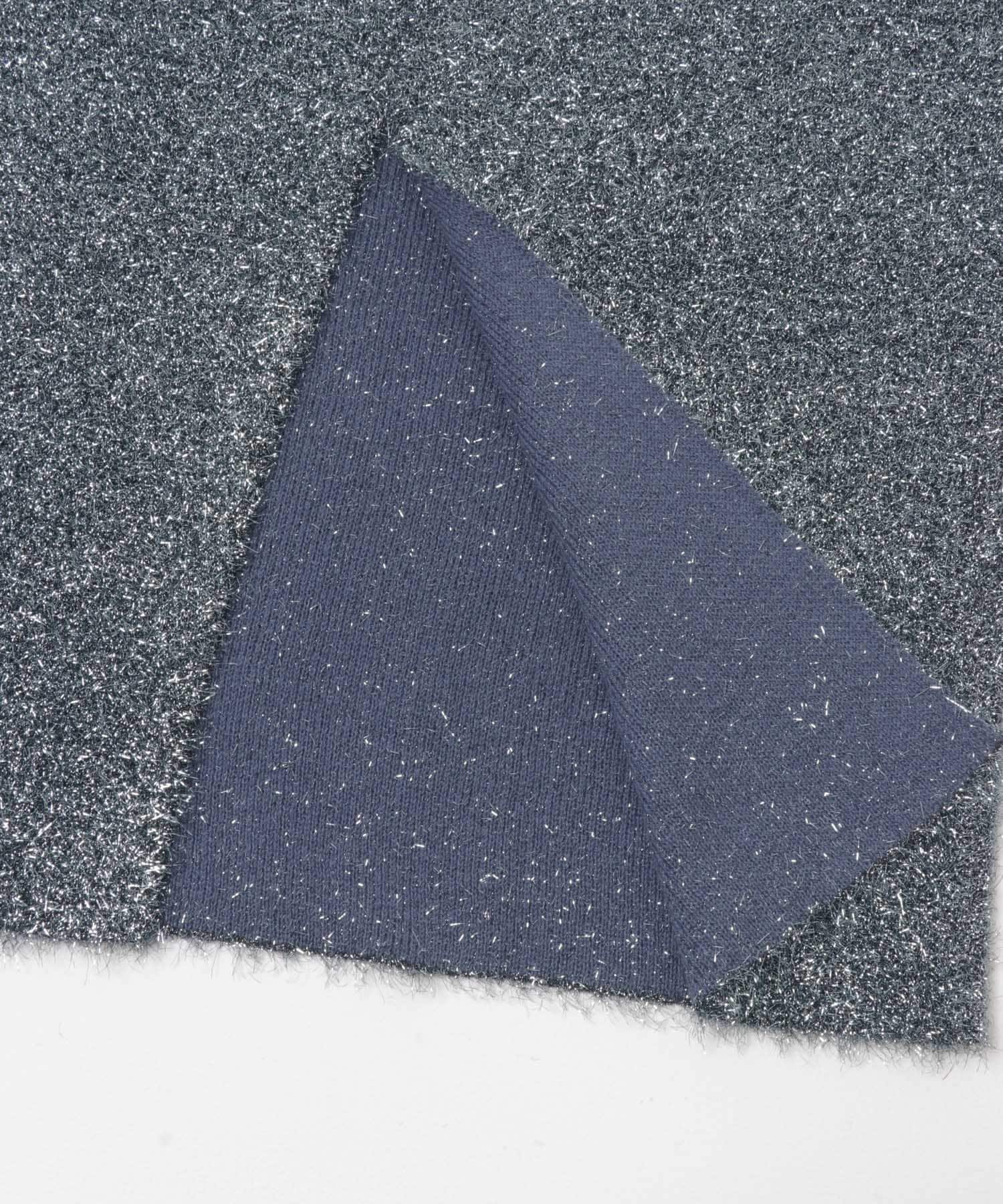 ラメシャギーニットスカート BLUE GRAY Free