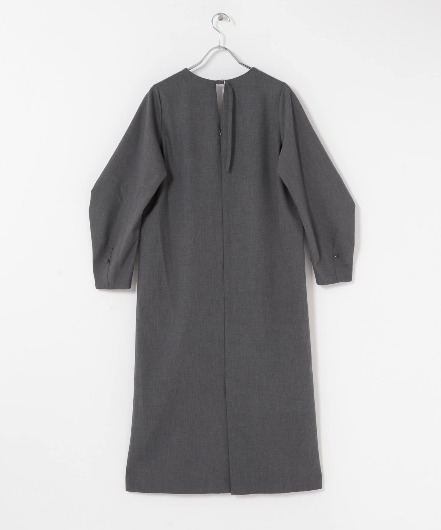 タックスリーブストレートワンピース(Free DARK GRAY): ワンピース