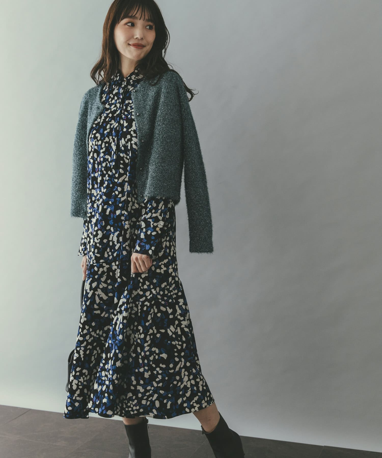 ドットプリントワンピース