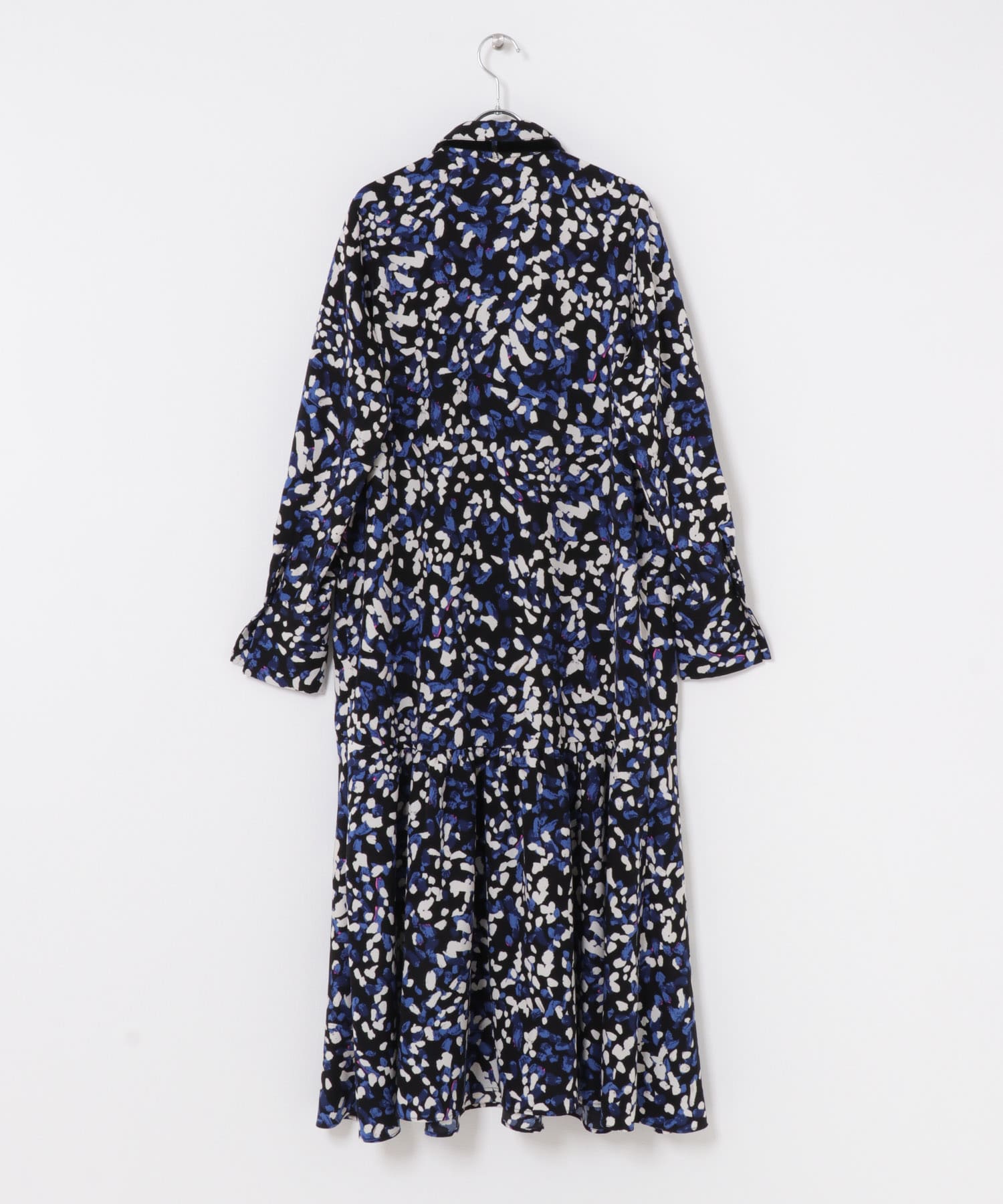 ドットプリントワンピース BLUE Free