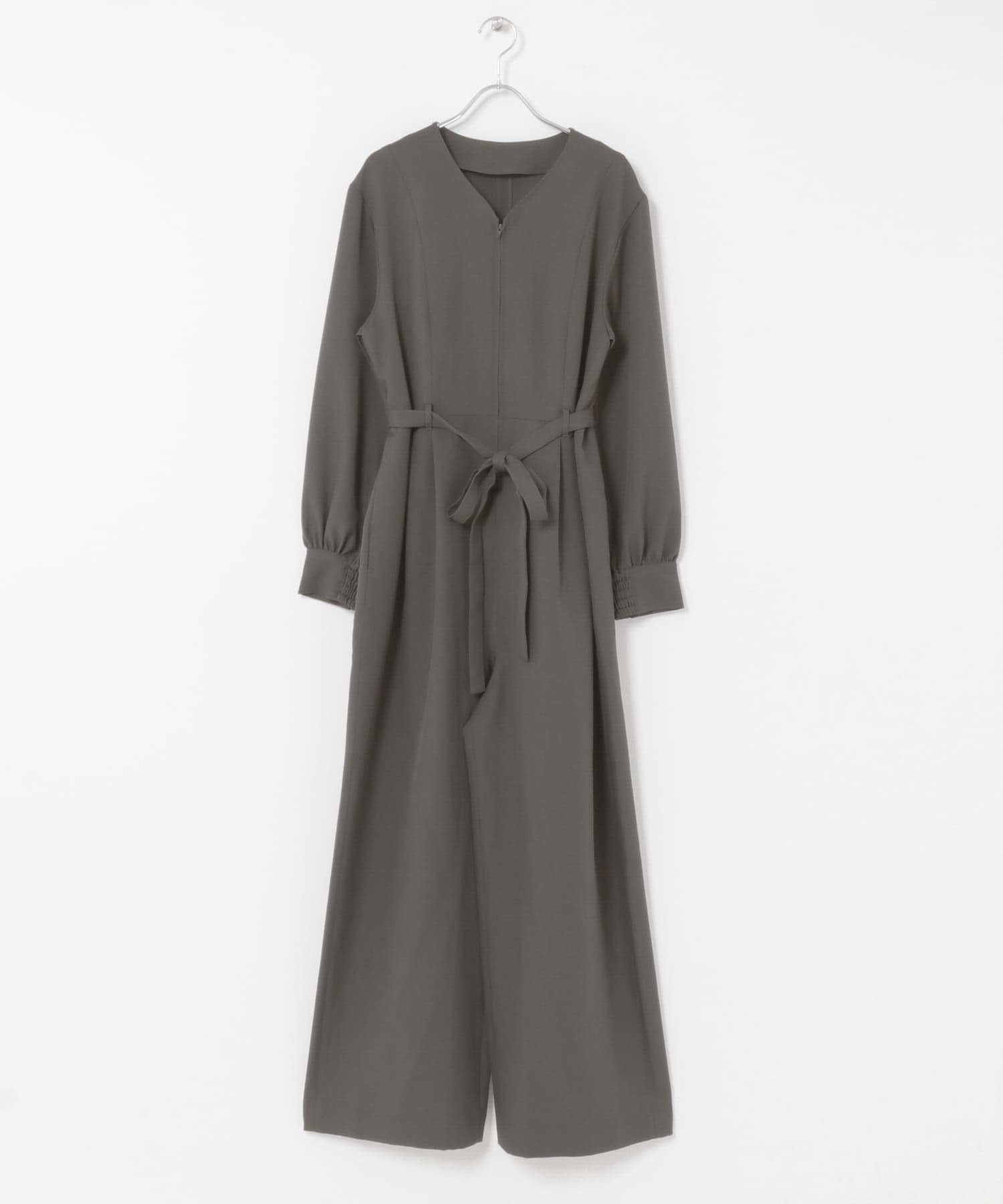 『UR TECH SMOOTHLUXE』F by ROSSO　ハーフZIPジャンプスーツ C/GRAY 36