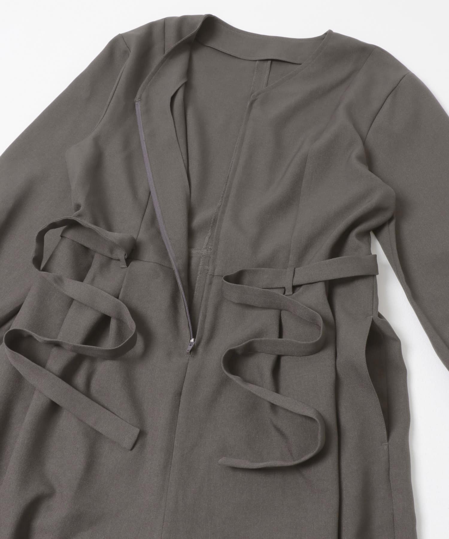 『UR TECH SMOOTHLUXE』F by ROSSO　ハーフZIPジャンプスーツ C/GRAY 36