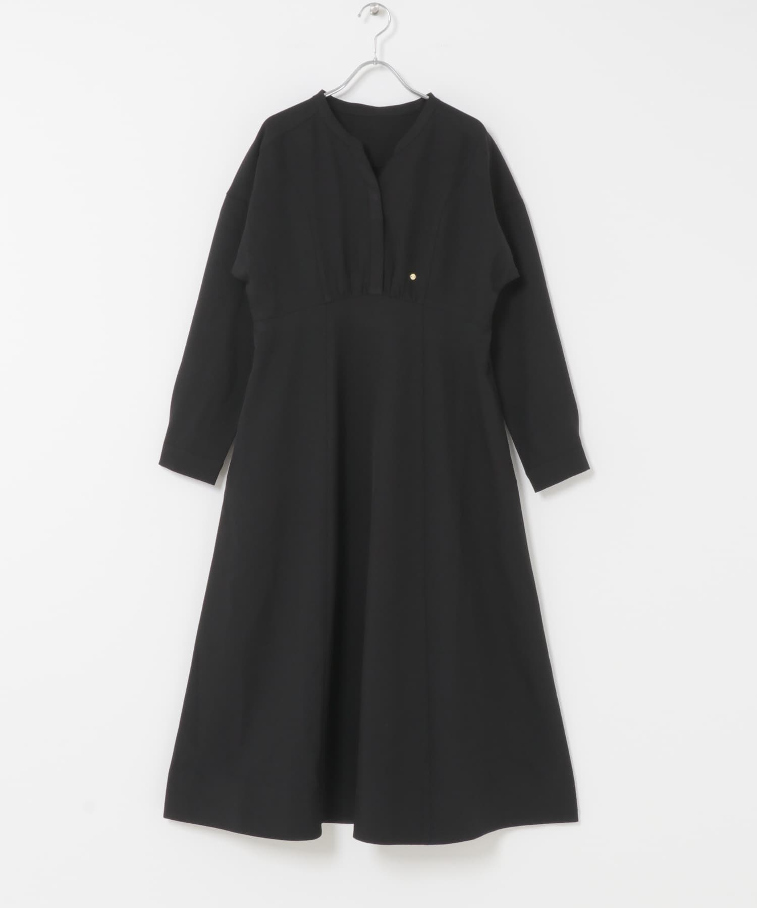 『UR TECH SMOOTHLUXE』F by ROSSO　キーネックワンピース BLACK 36
