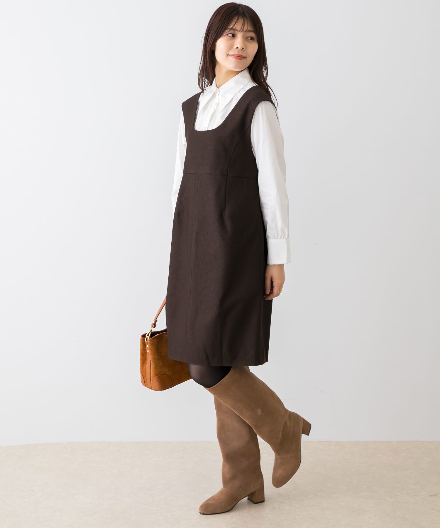 F by ROSSO　ピケ2WAYミニジャンパーワンピース