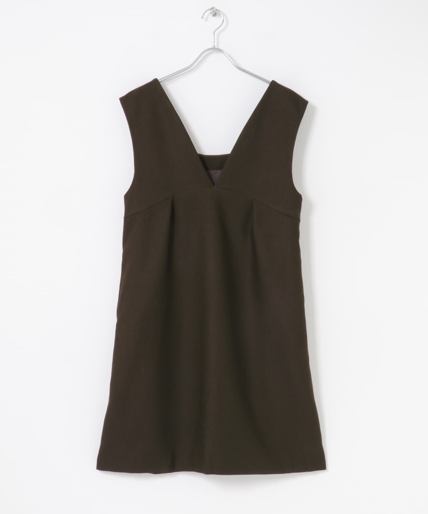F by ROSSO　ピケ2WAYミニジャンパーワンピース BROWN Free