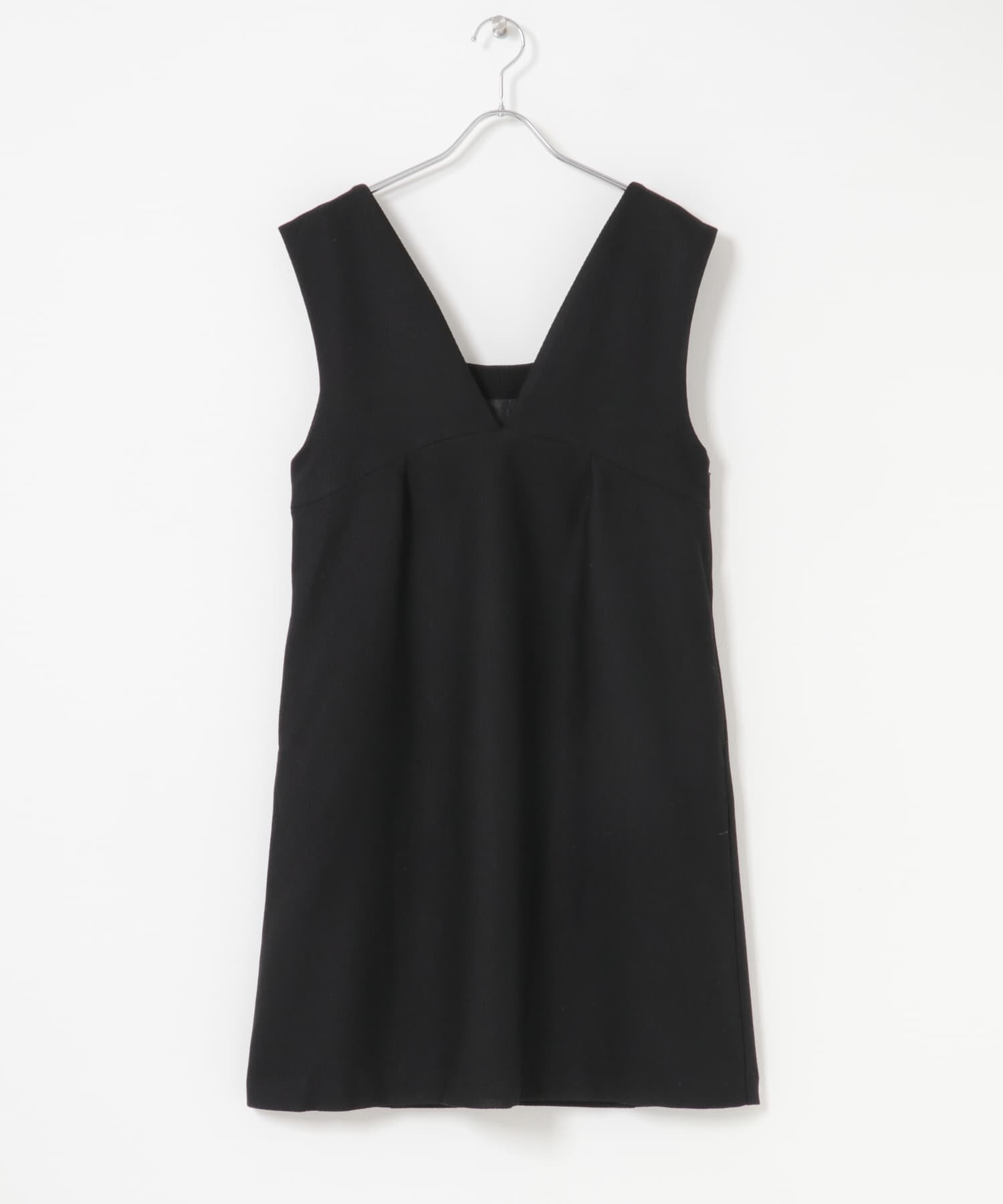 F by ROSSO　ピケ2WAYミニジャンパーワンピース BLACK Free