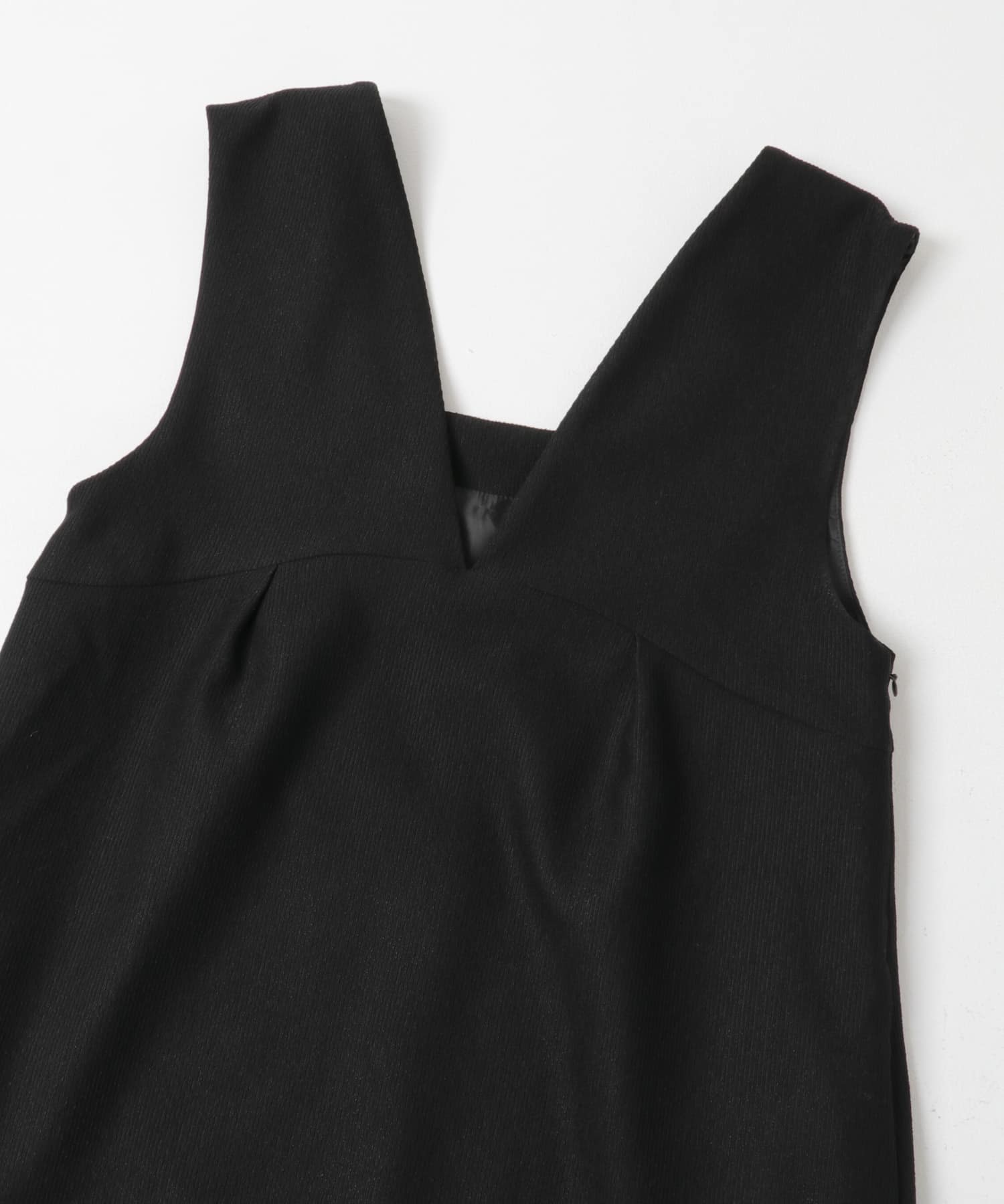 F by ROSSO　ピケ2WAYミニジャンパーワンピース BLACK Free