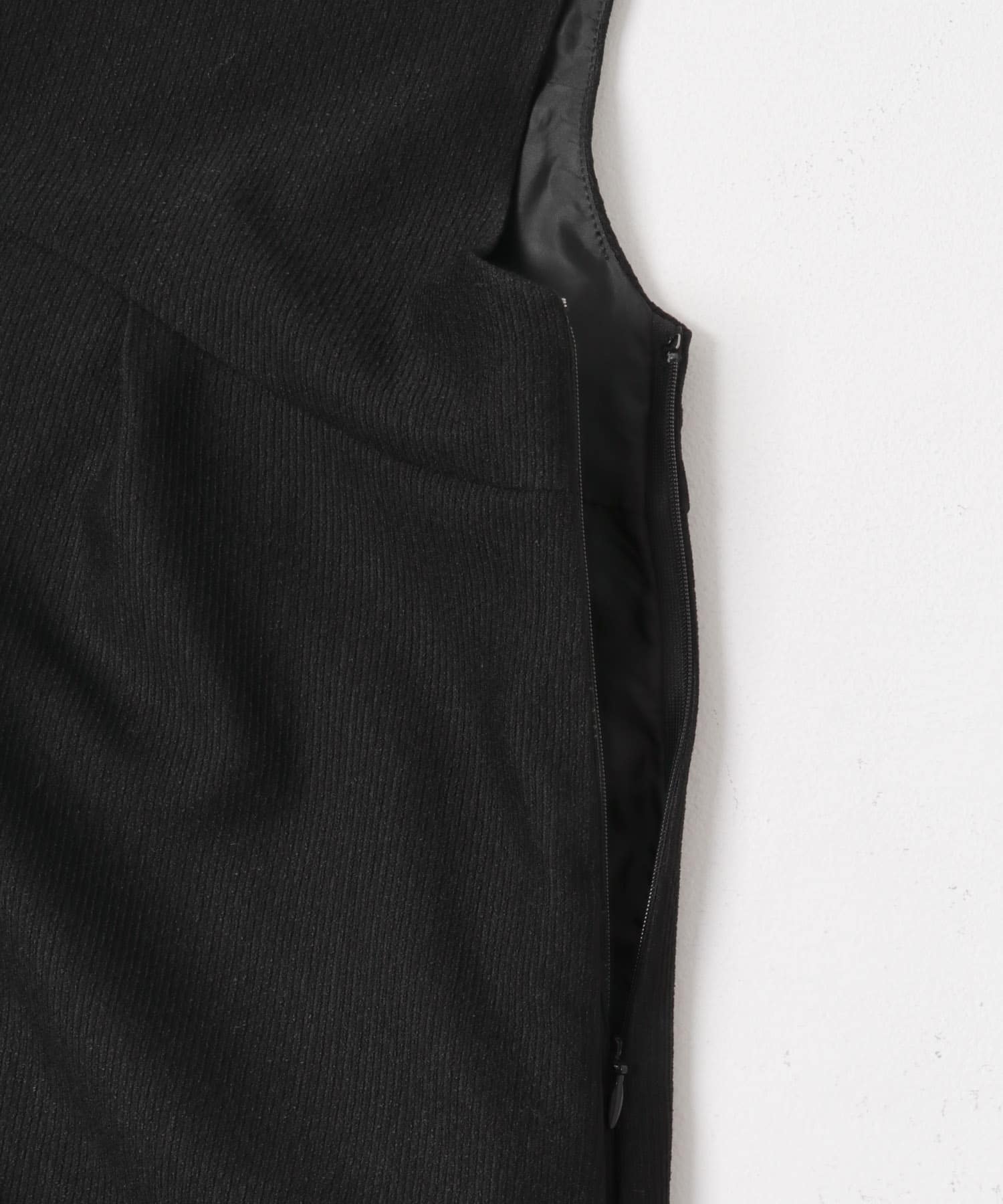 F by ROSSO　ピケ2WAYミニジャンパーワンピース BLACK Free