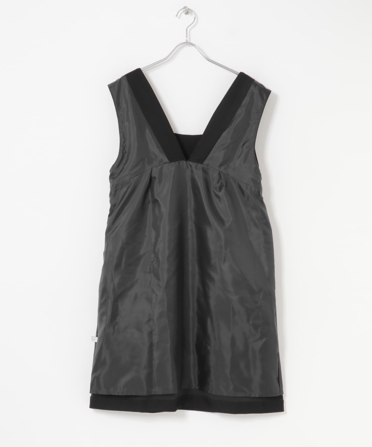 F by ROSSO　ピケ2WAYミニジャンパーワンピース BLACK Free