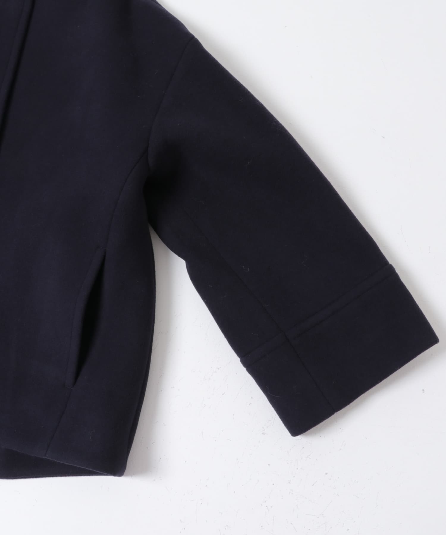 LA TORREショートノーカラーコート DARKNAVY 36
