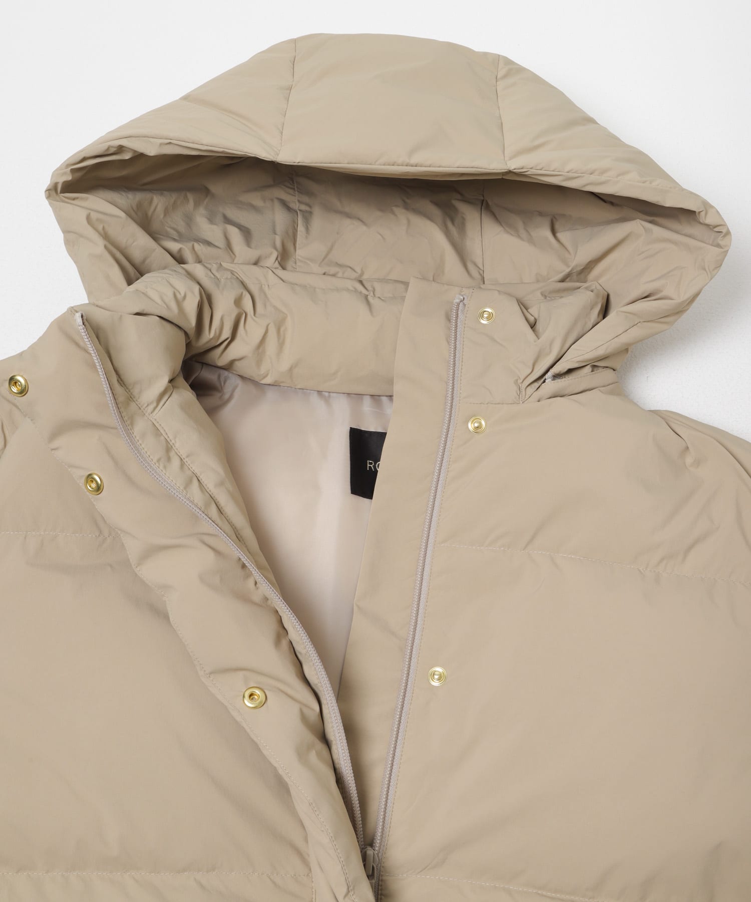 FRENCH DOWNショートダウンコート L/BEIGE 36