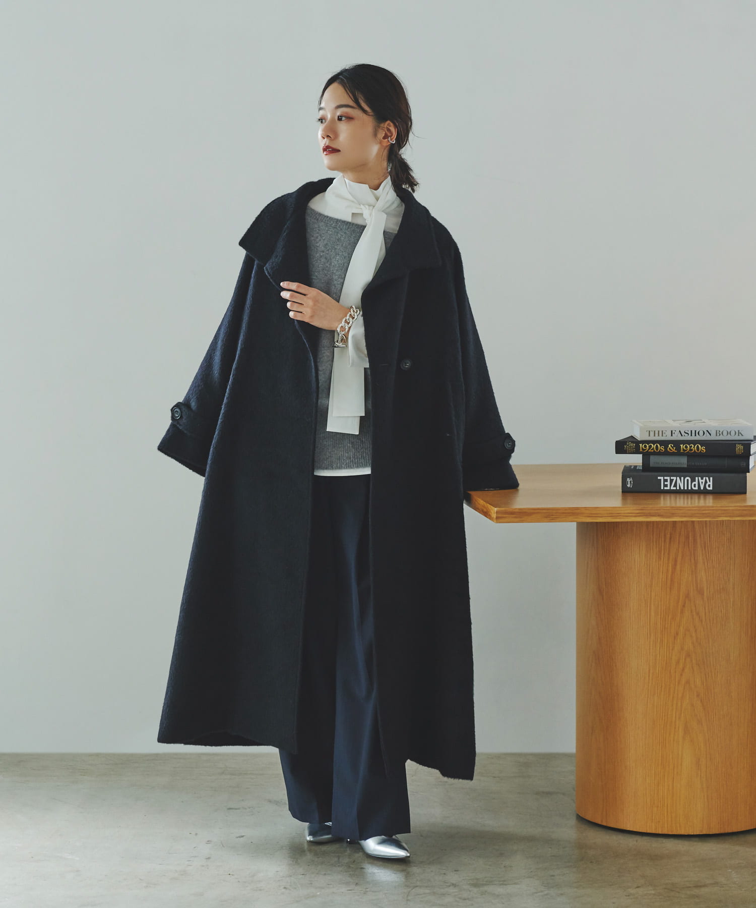 アルパカ混シャギースタンドコート(36 BLACK): アウター｜URBAN