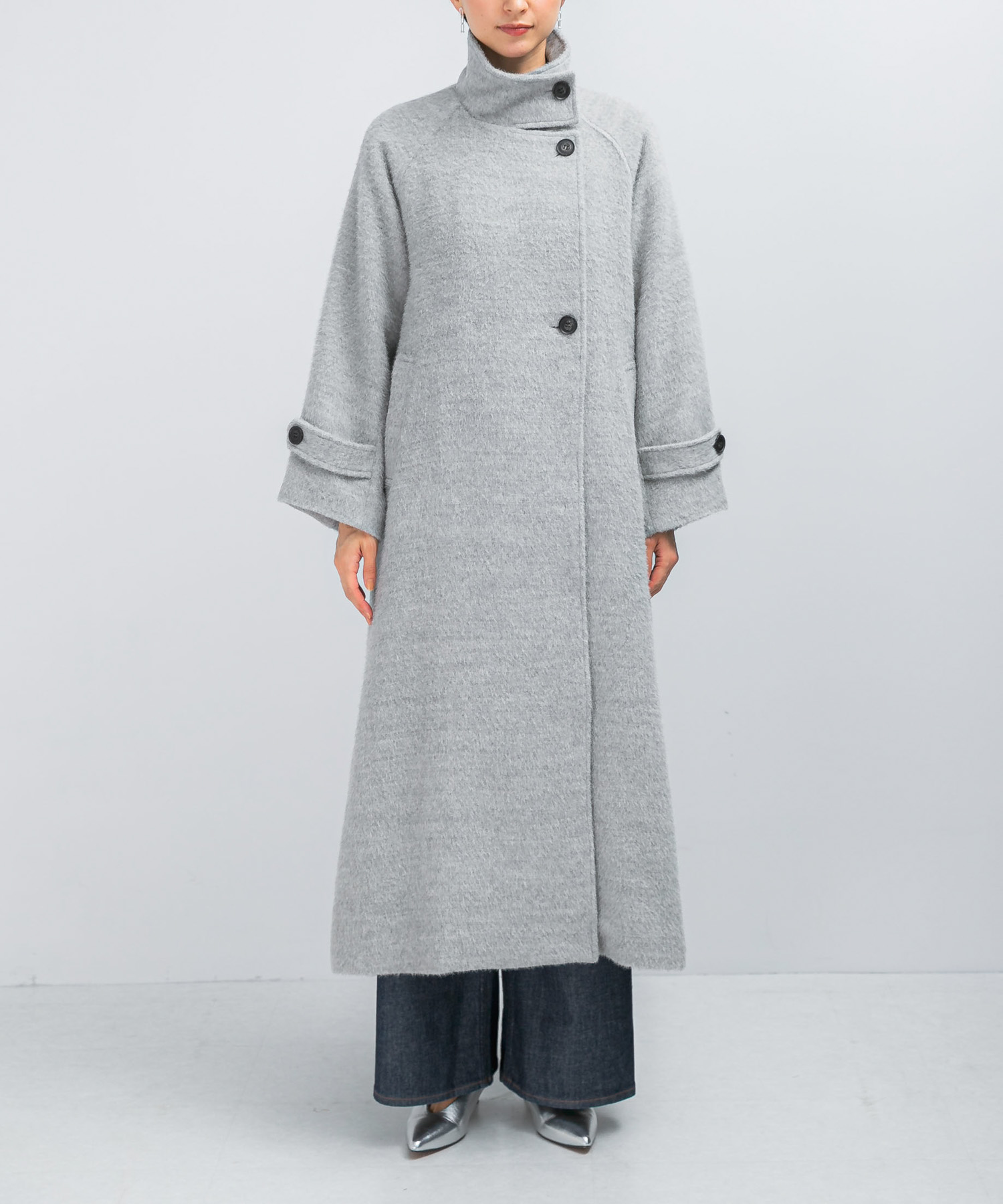 アルパカ混シャギースタンドコート(36 BLACK): アウター｜URBAN