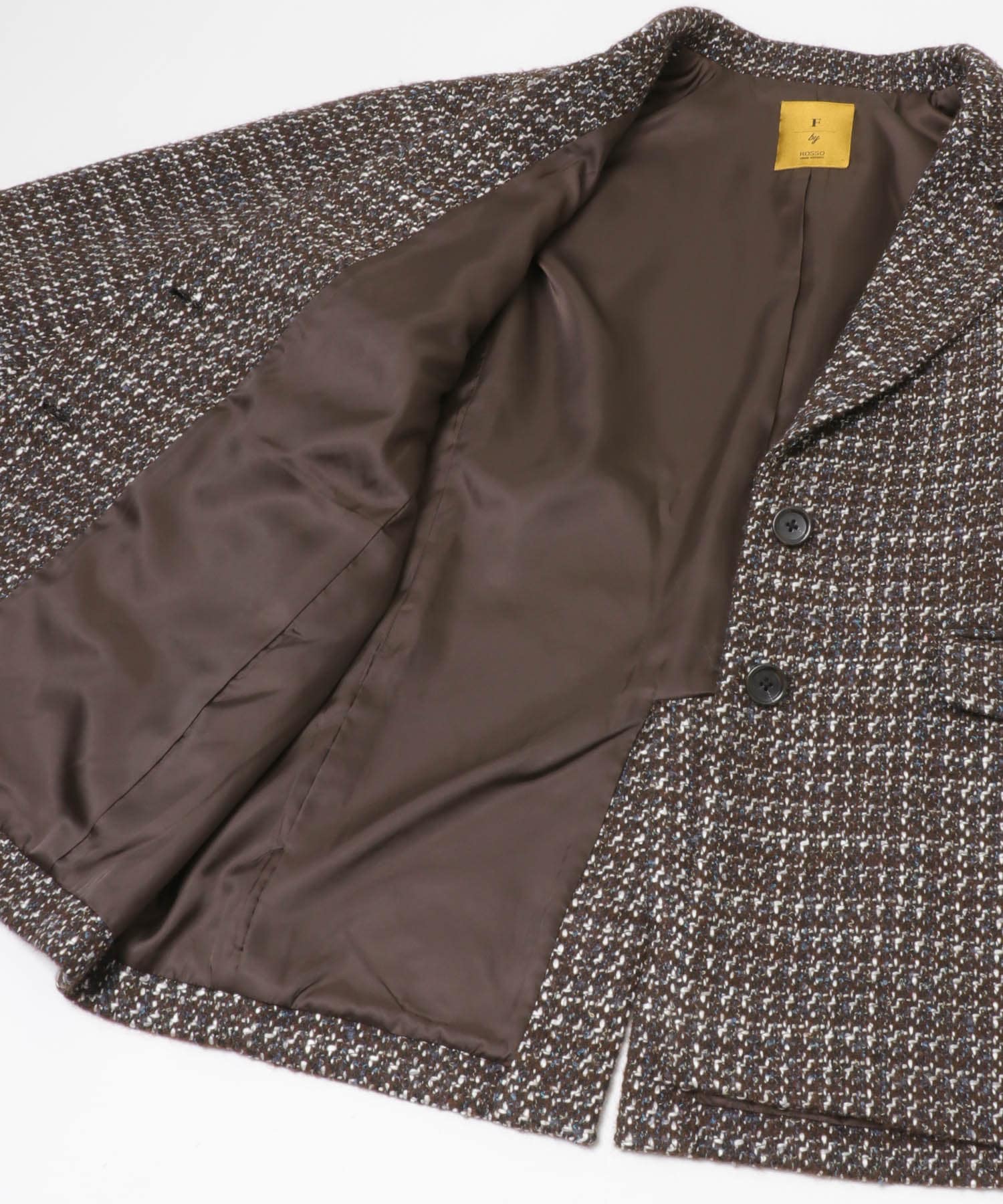 F by ROSSO　『UR TECH』ミックスツイードジャコット BROWN Free
