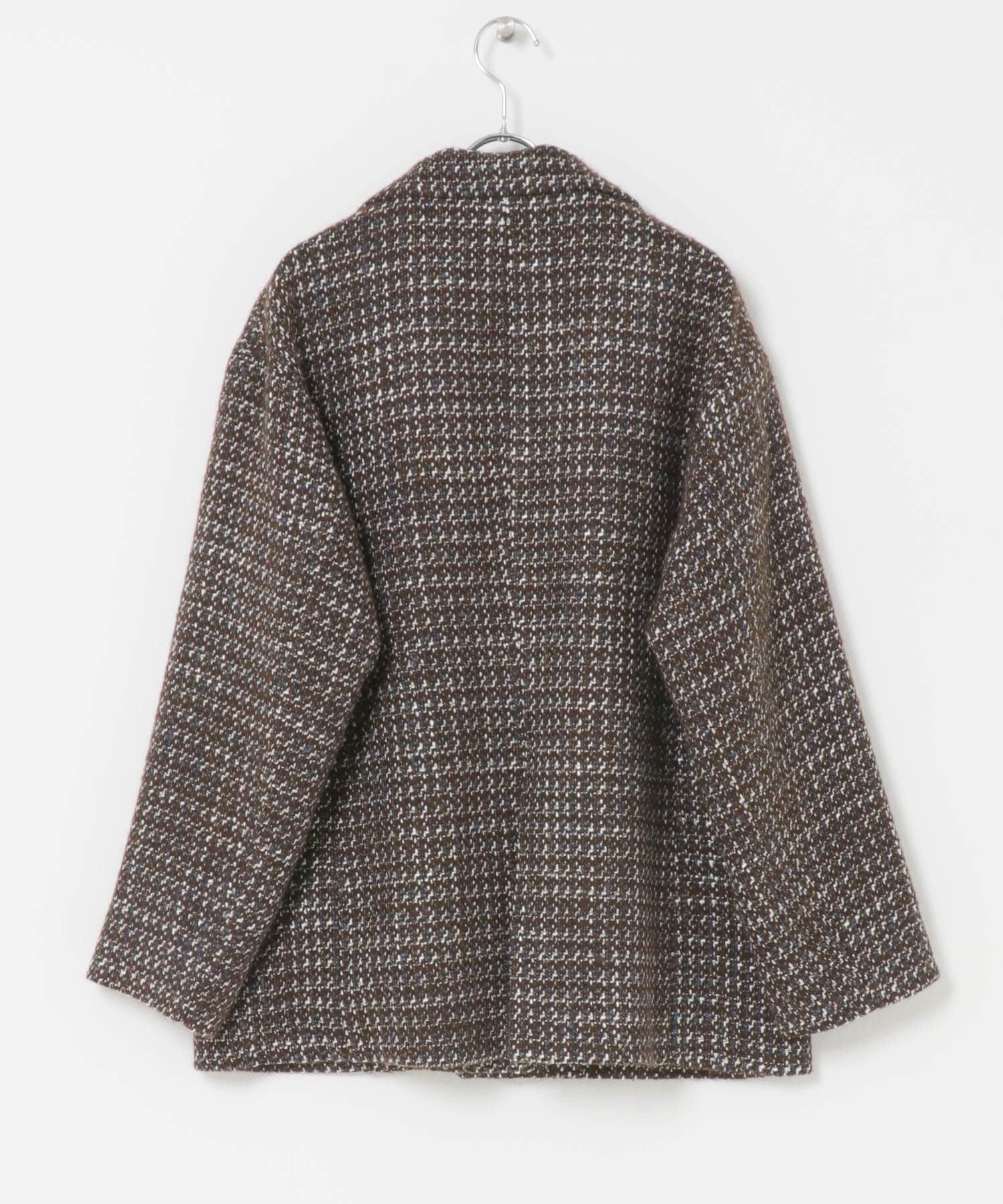 F by ROSSO　『UR TECH』ミックスツイードジャコット BROWN Free