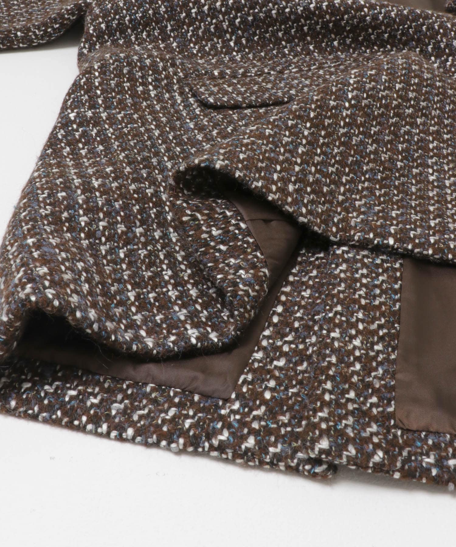 F by ROSSO　『UR TECH』ミックスツイードジャコット BROWN Free