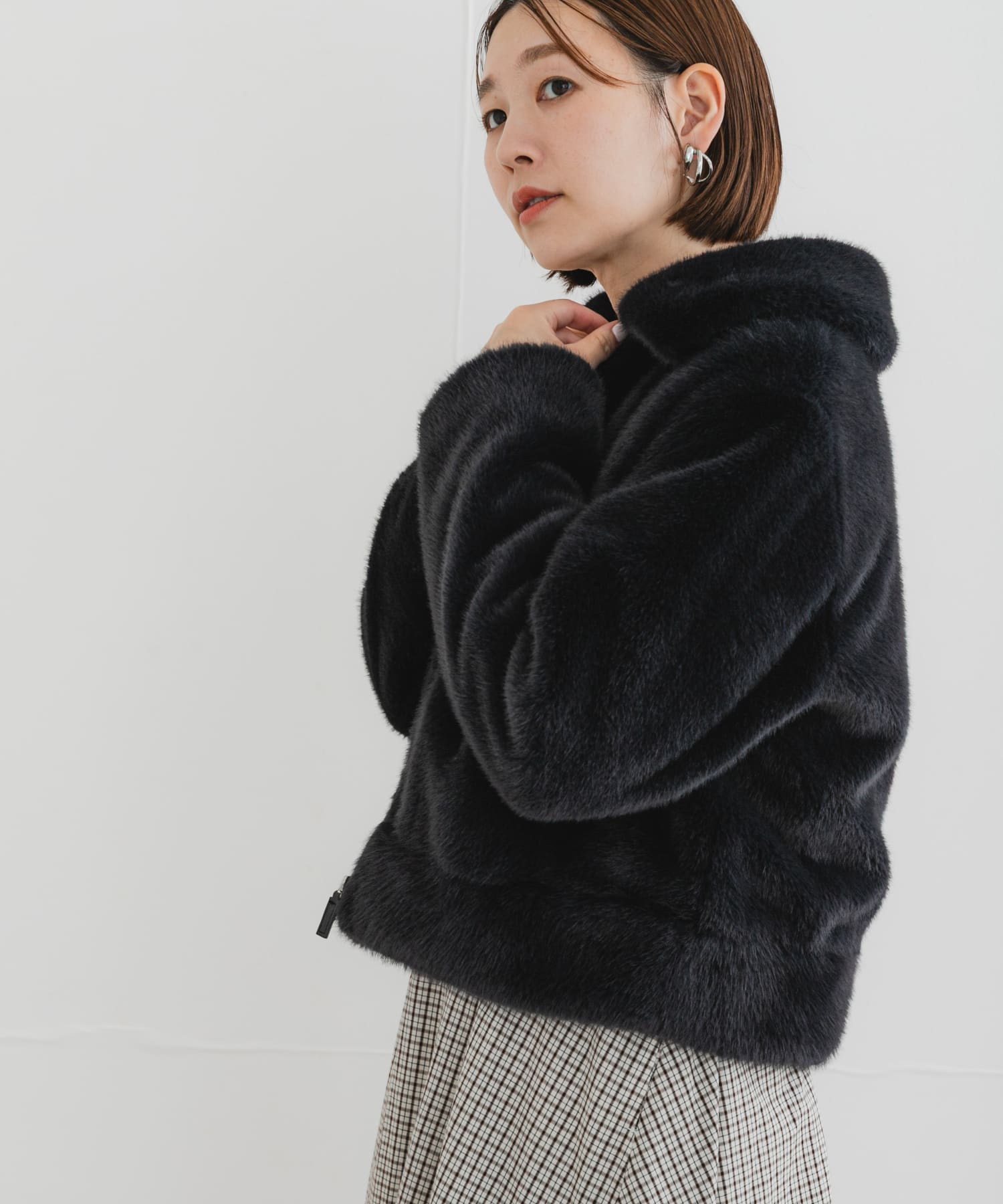 F by ROSSO ファーZIPショートコート(Free BROWN): アウター｜URBAN