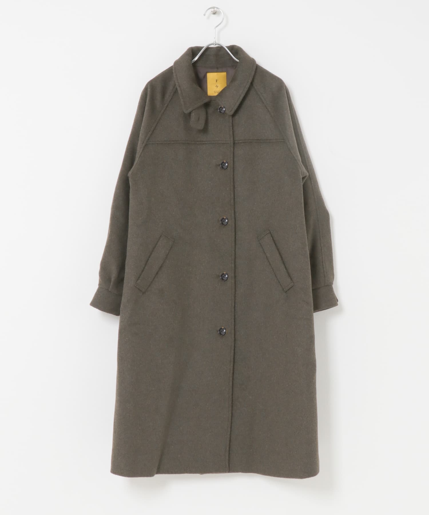 F by ROSSO 『UR TECH』ビーバーステンカラーロングコート(Free BLACK