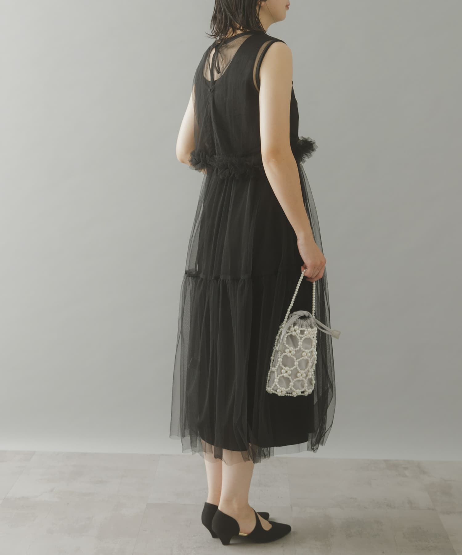 kaene シフォンティアードワンピース(38 PINK): ドレスライン｜URBAN