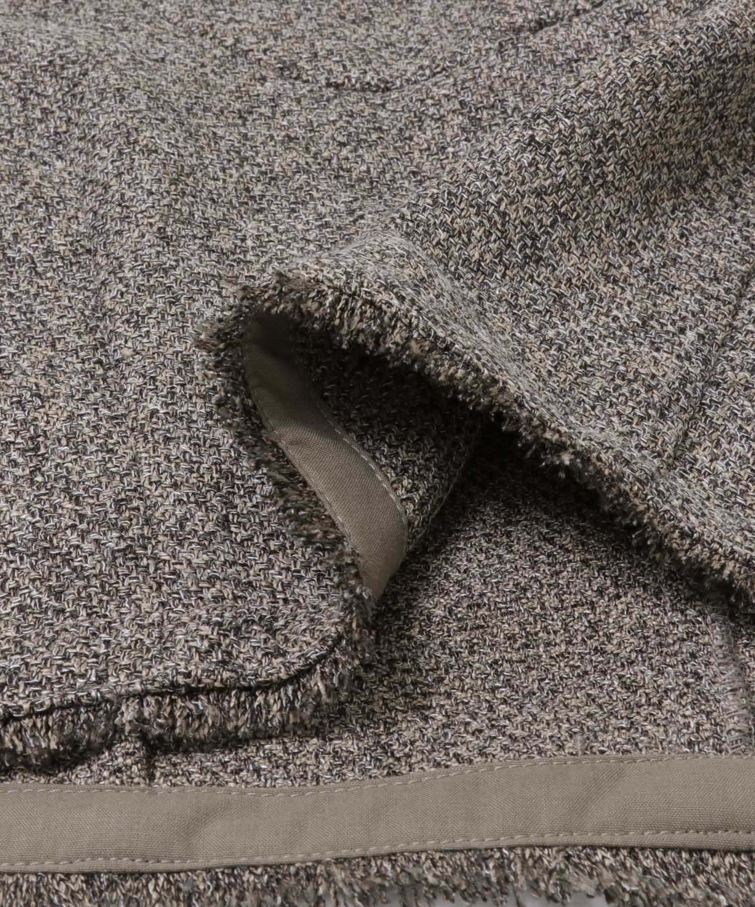 F by ROSSO　ツイードハーフZIPプルオーバー+スカート BEIGE 36