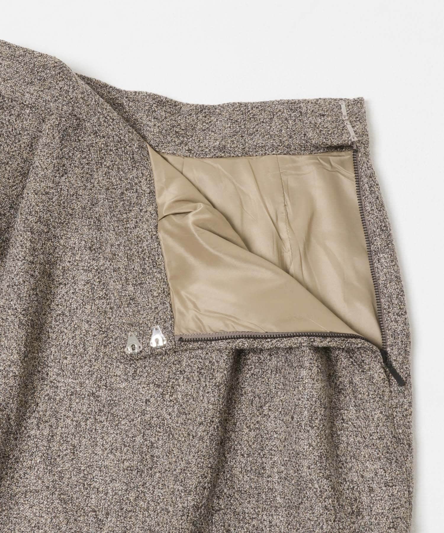 F by ROSSO　ツイードハーフZIPプルオーバー+スカート BEIGE 38