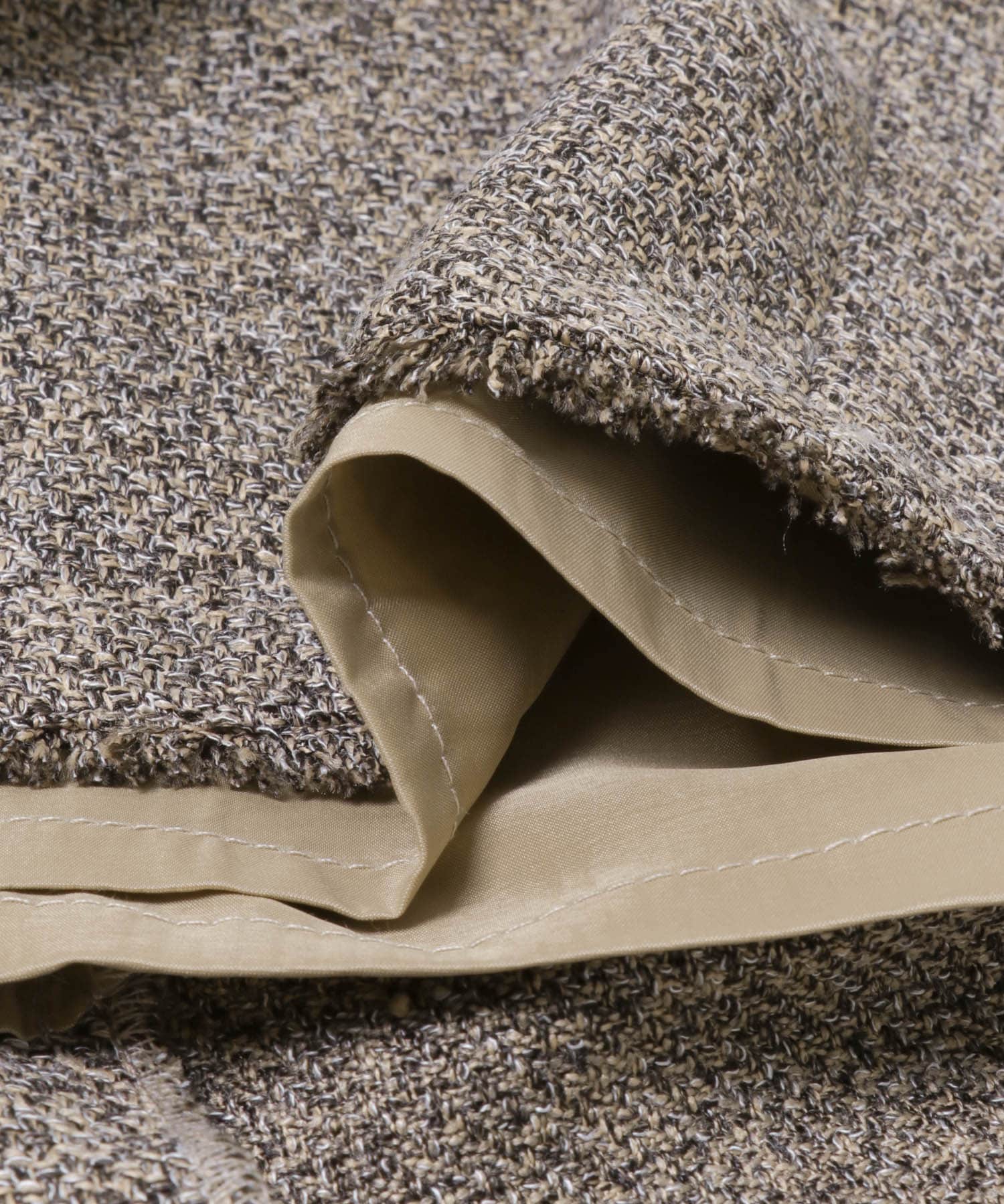 F by ROSSO　ツイードハーフZIPプルオーバー+スカート BEIGE 38