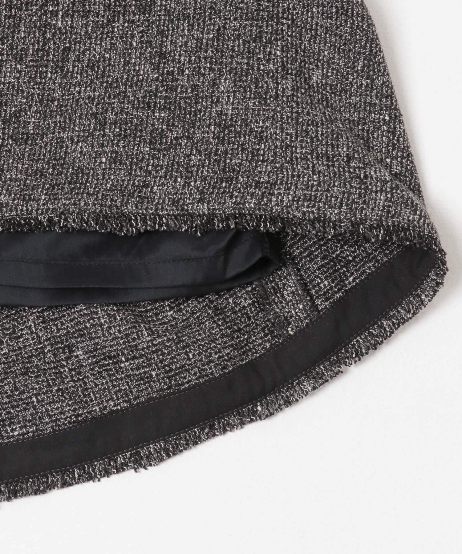 F by ROSSO　ツイードハーフZIPプルオーバー+スカート BLACK 36