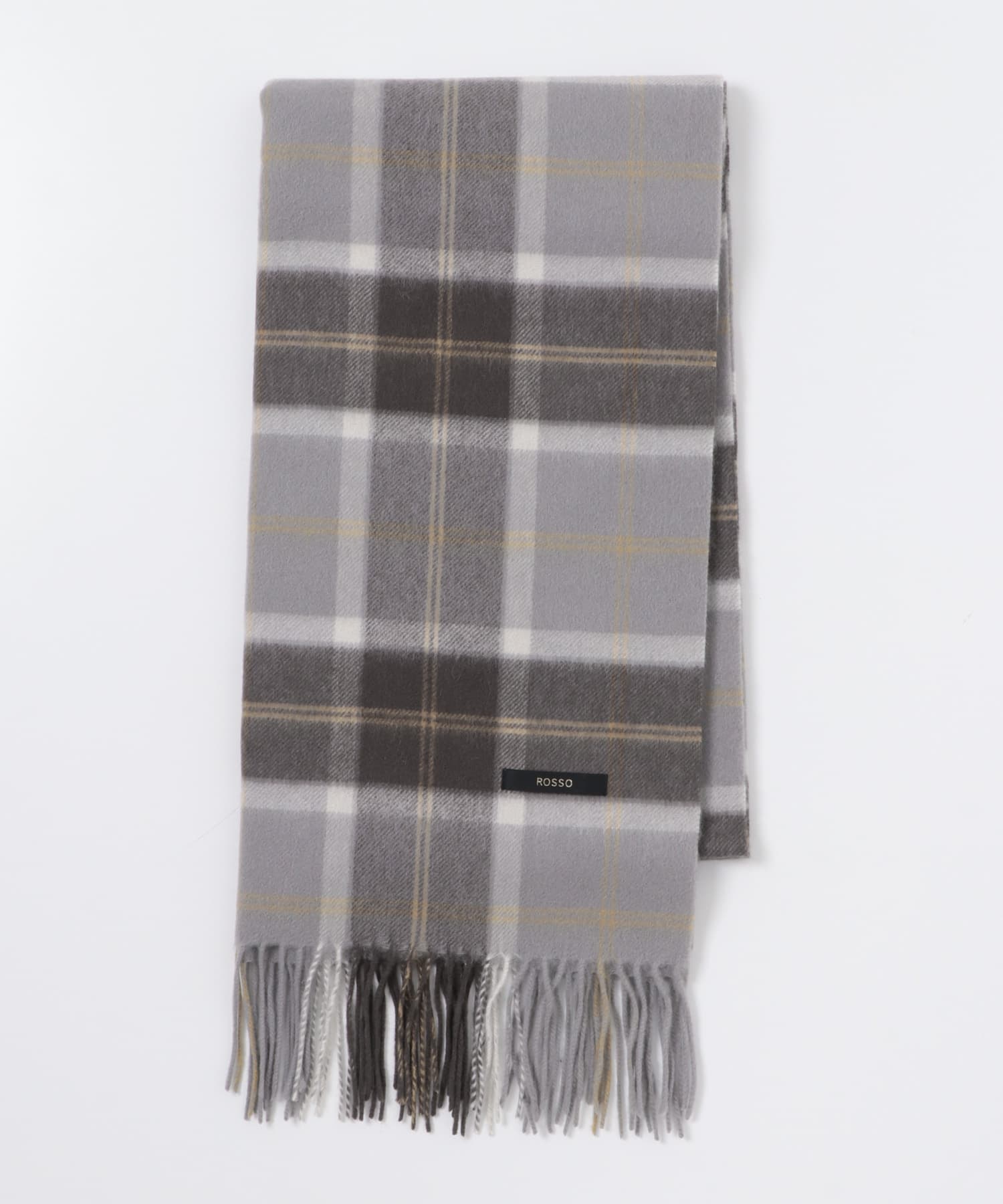 カシミヤ混チェックストール