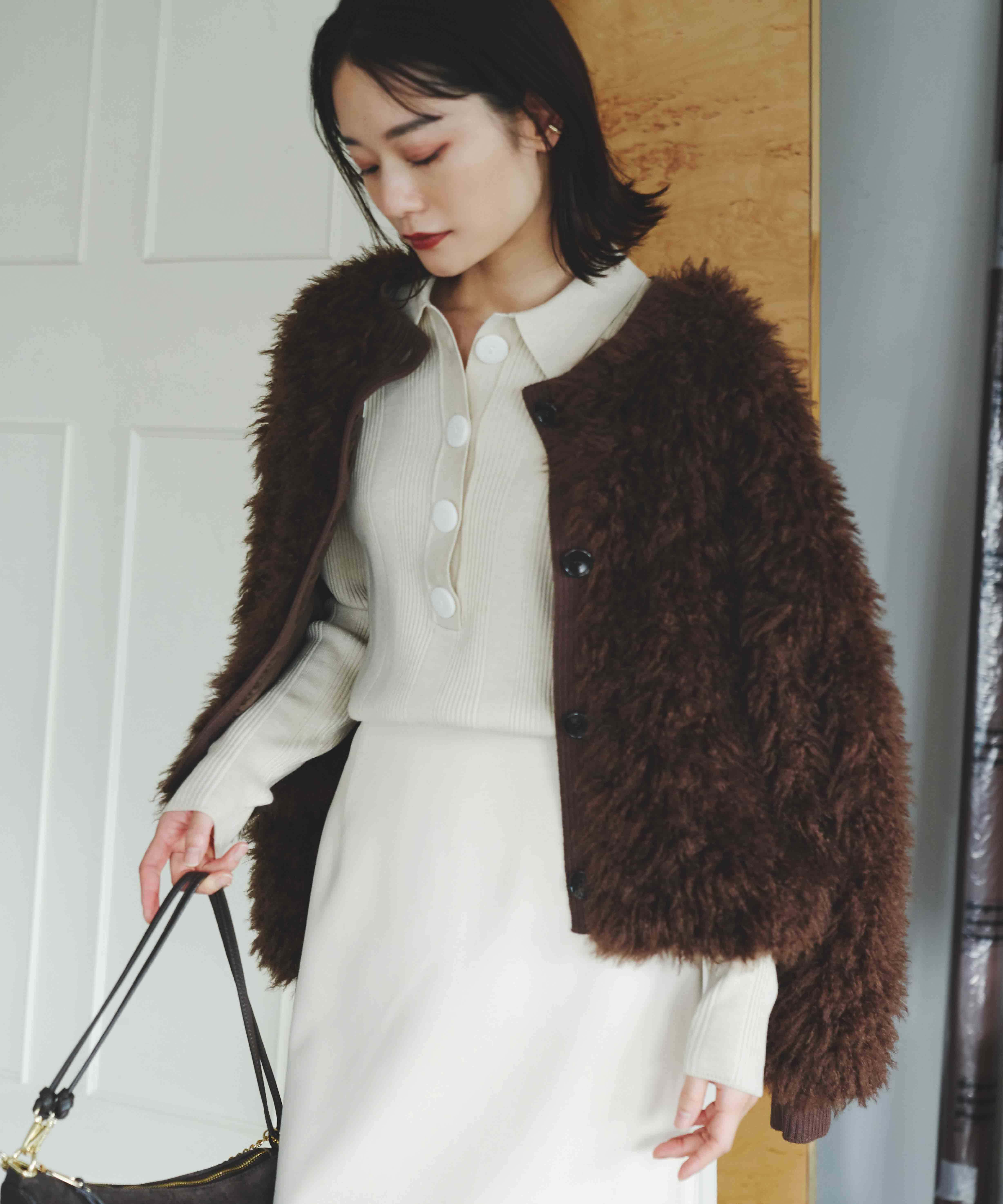 THINK FUR　2Way Fur Knit Tops