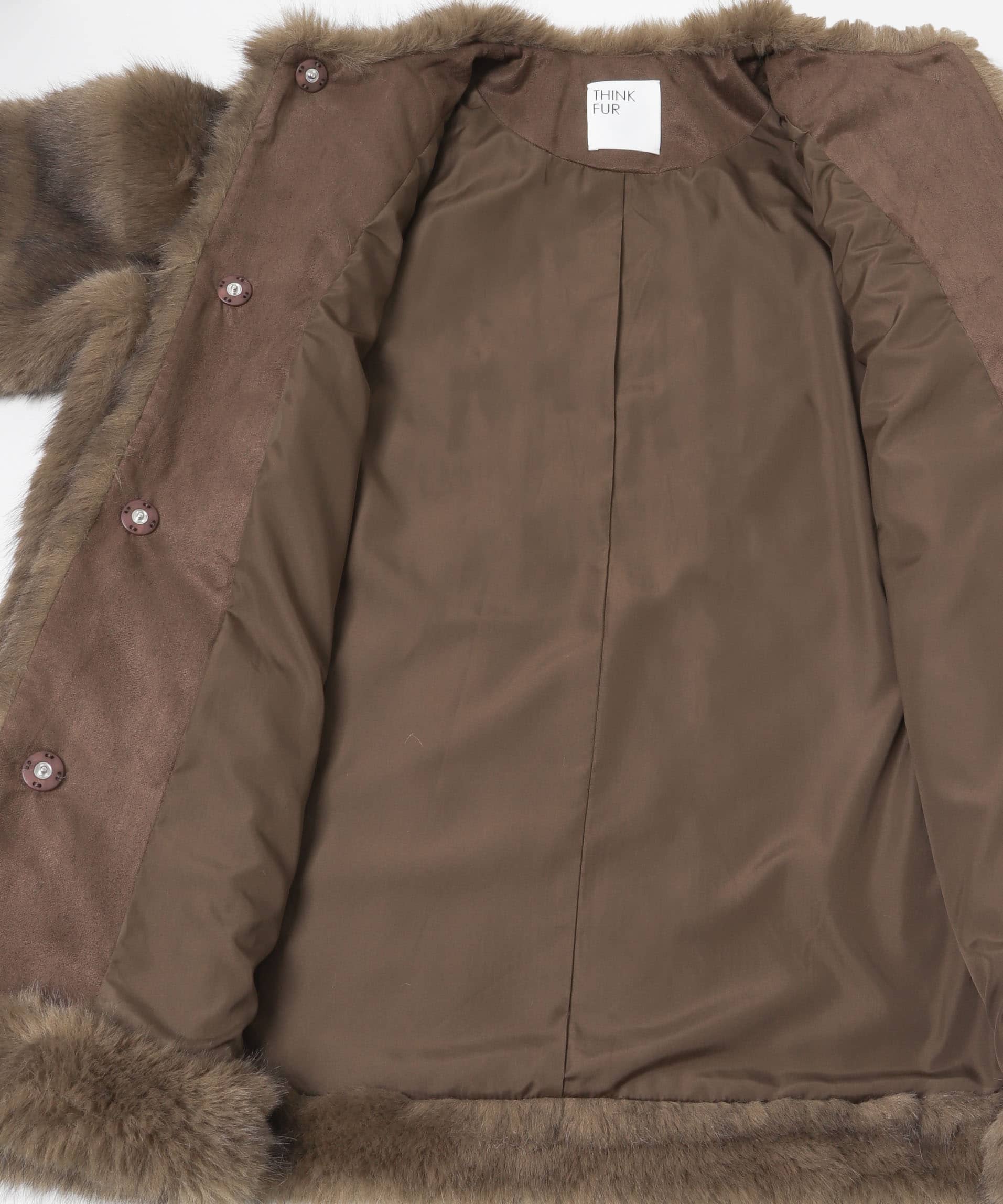 THINK FUR Border Fur Coat(Free Cream): アウター｜URBAN RESEARCH